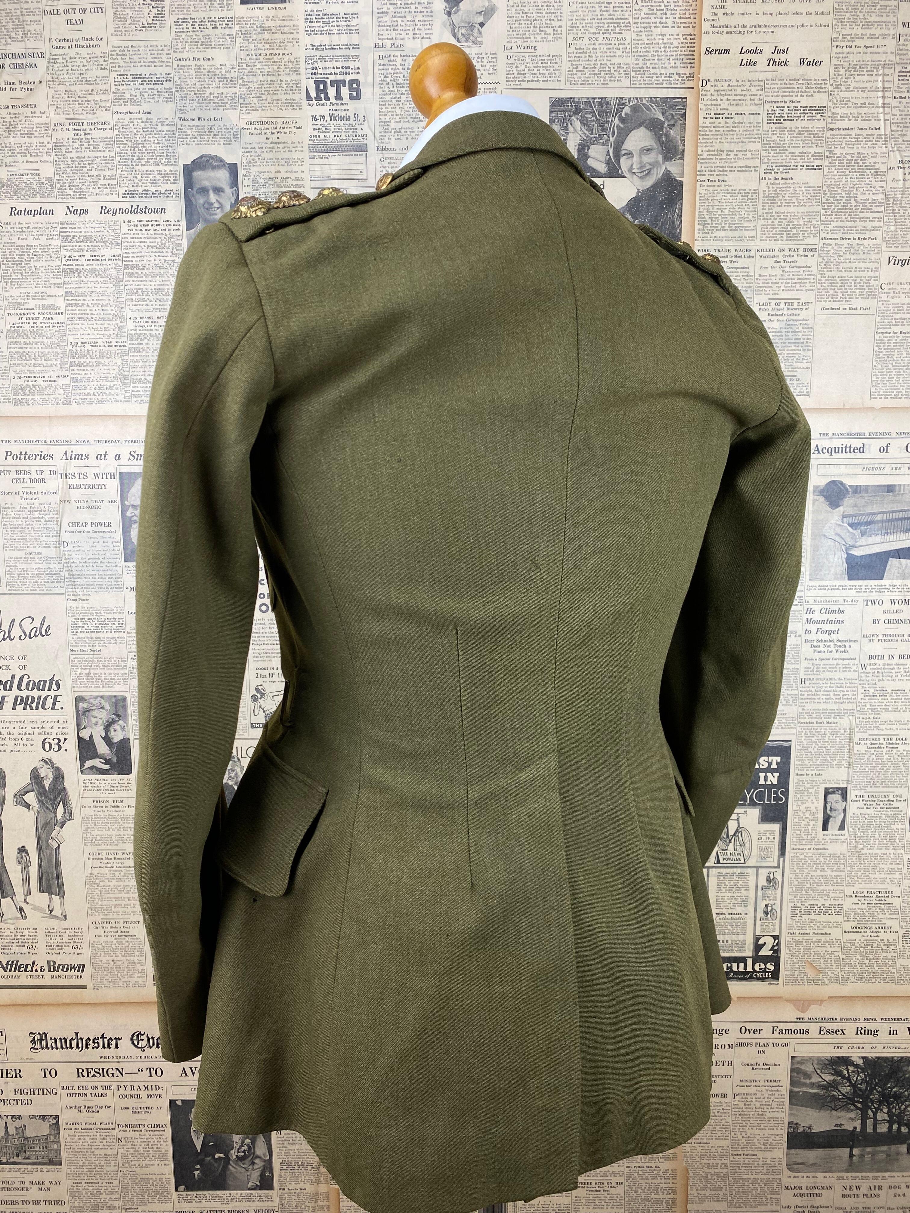 WW2 bespoke officers army number 2 dress tunic size 36