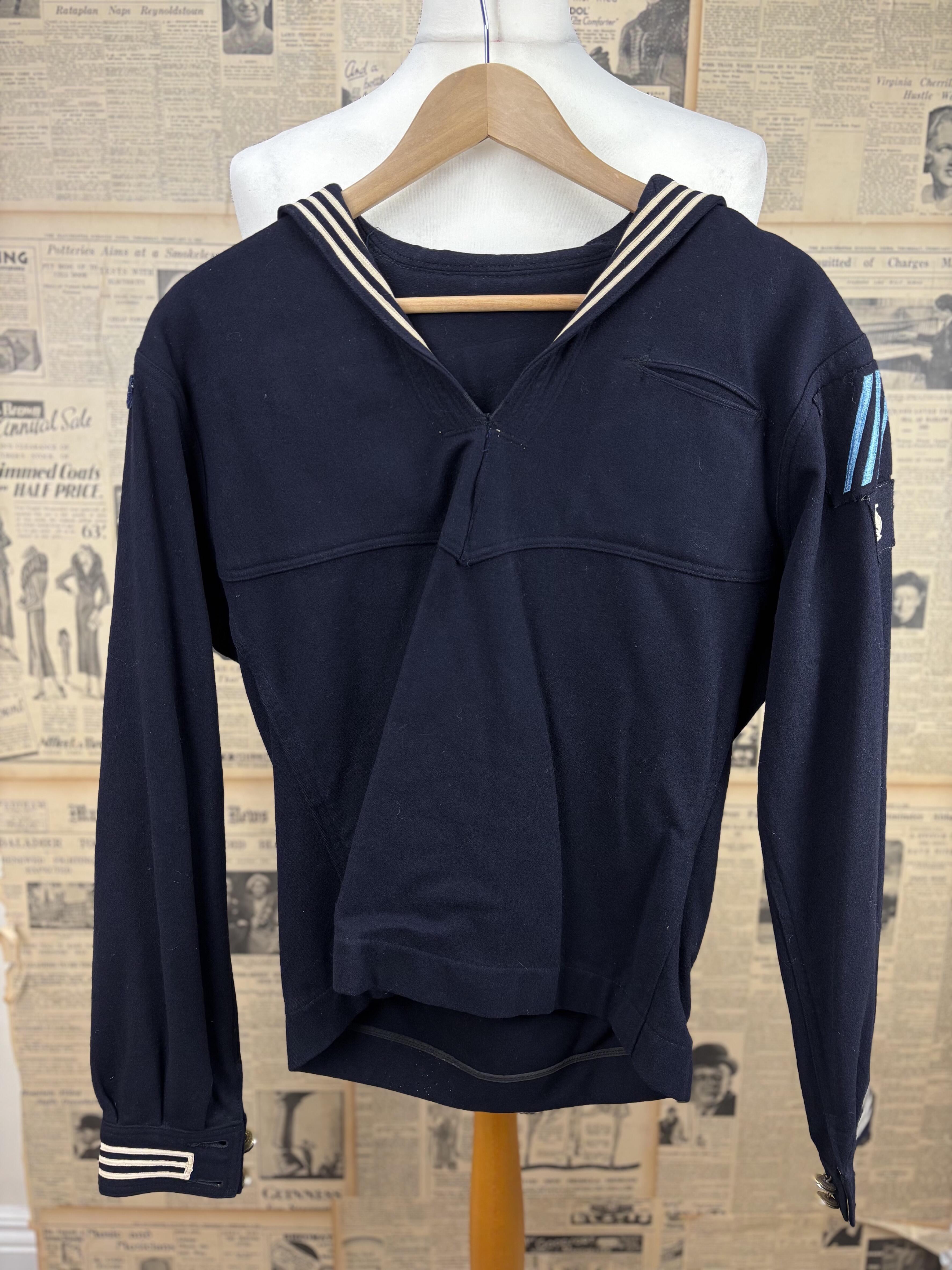 4142 Navy Blue Letter Printed Jumper