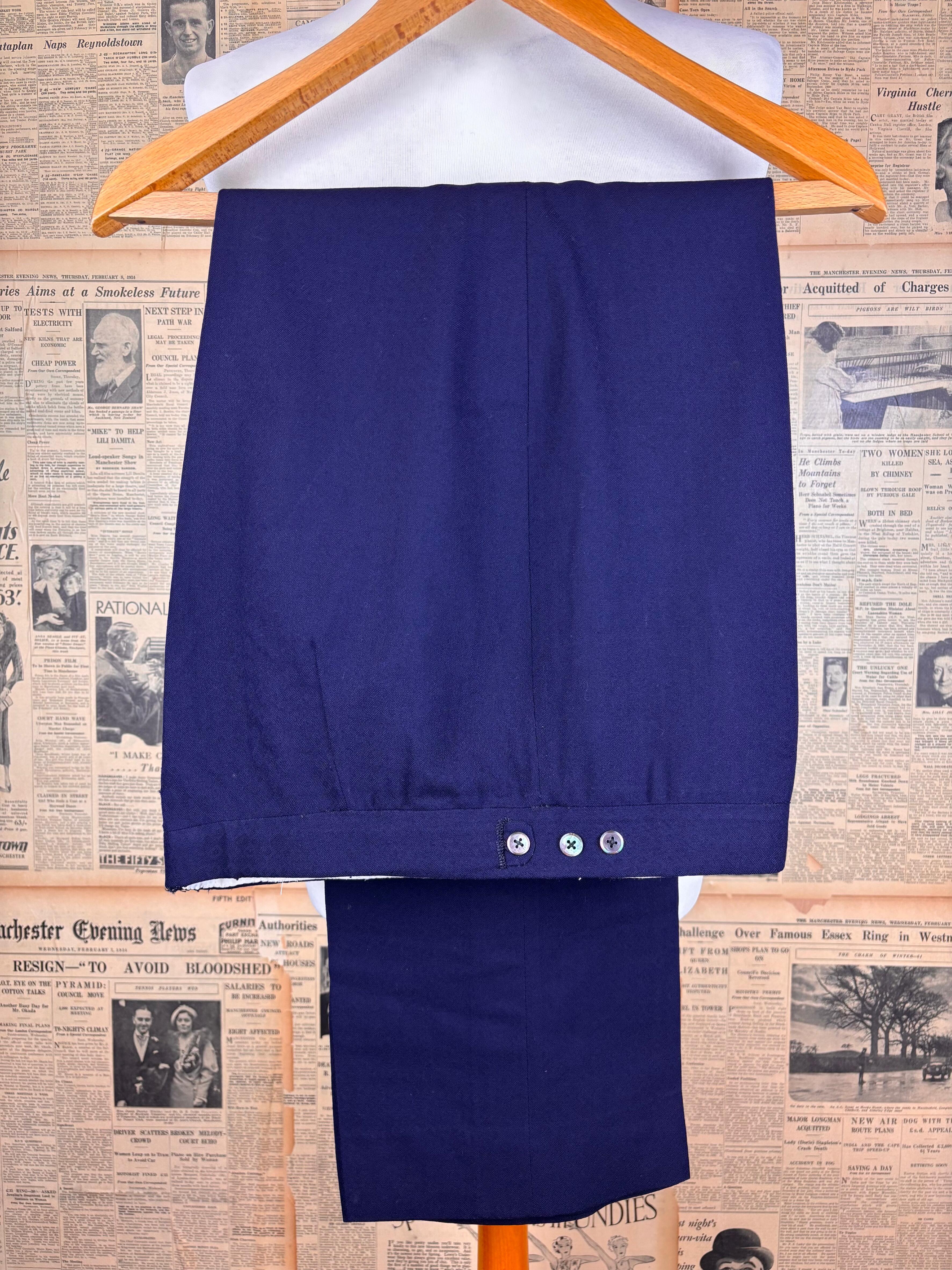 1972 Tommy Nutter Nutters three piece navy suit size 40