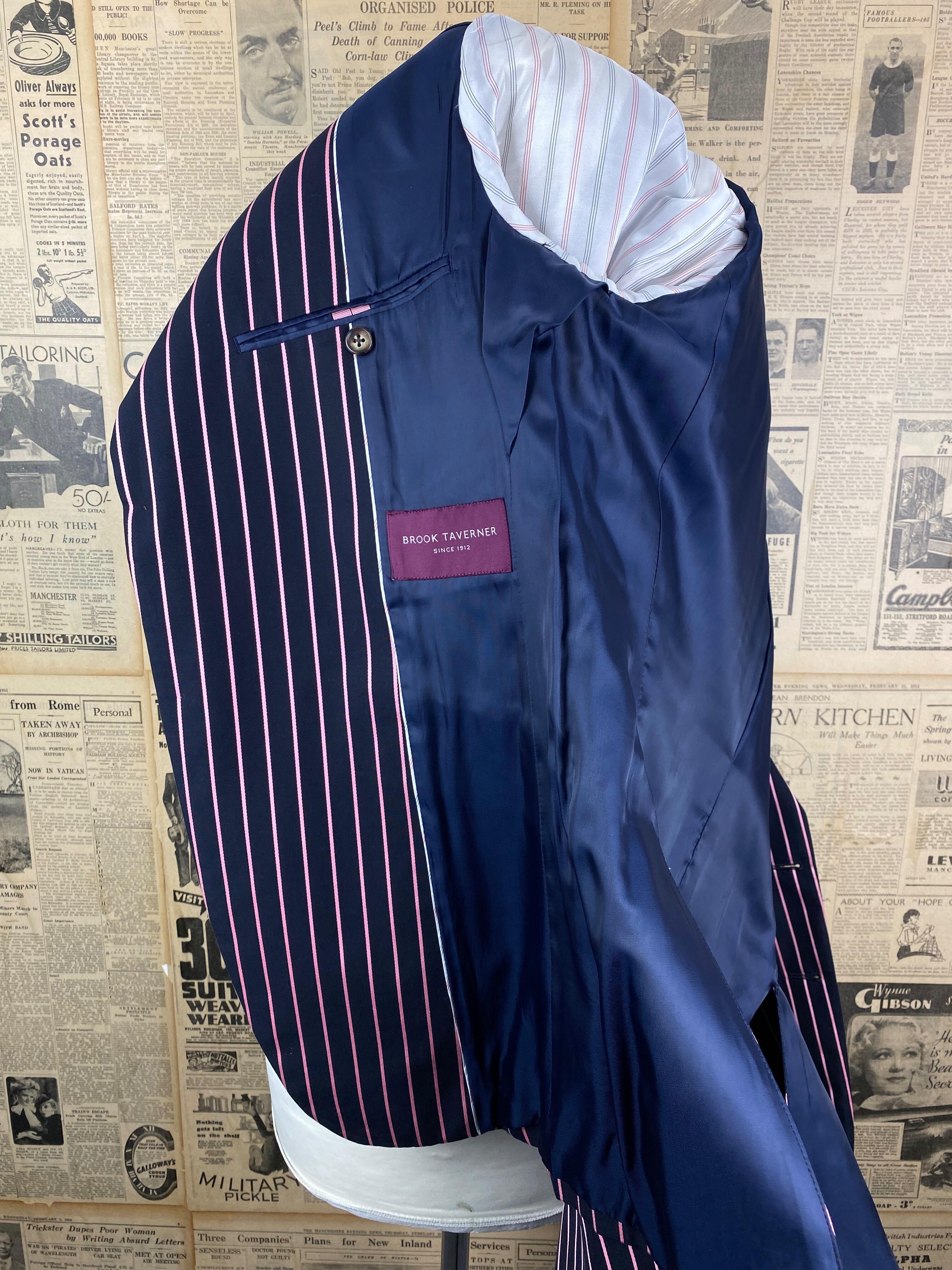 Brook Taverner striped cotton summer jacket size 40