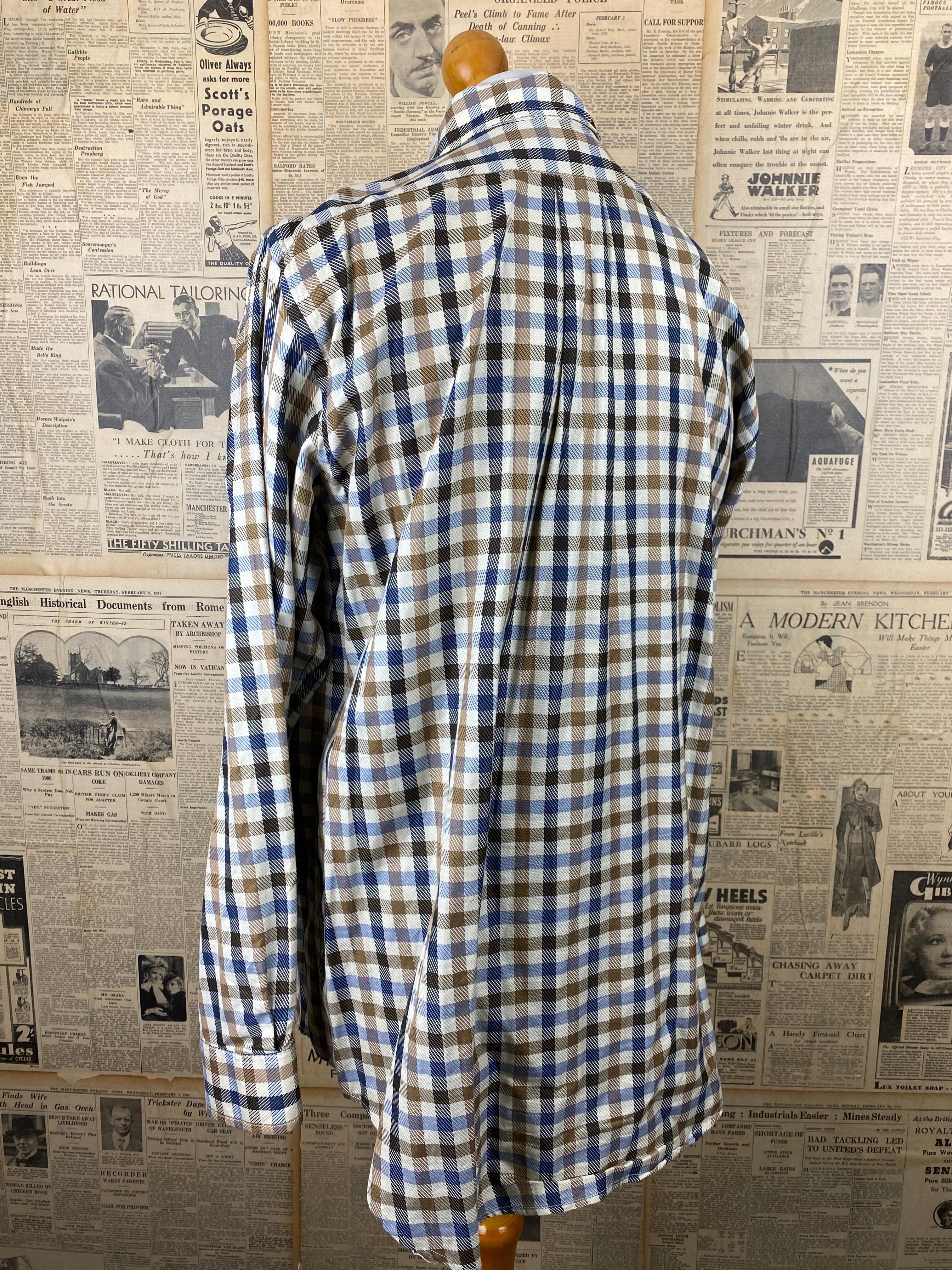 Vintage Aquascutum check shirt size medium 16