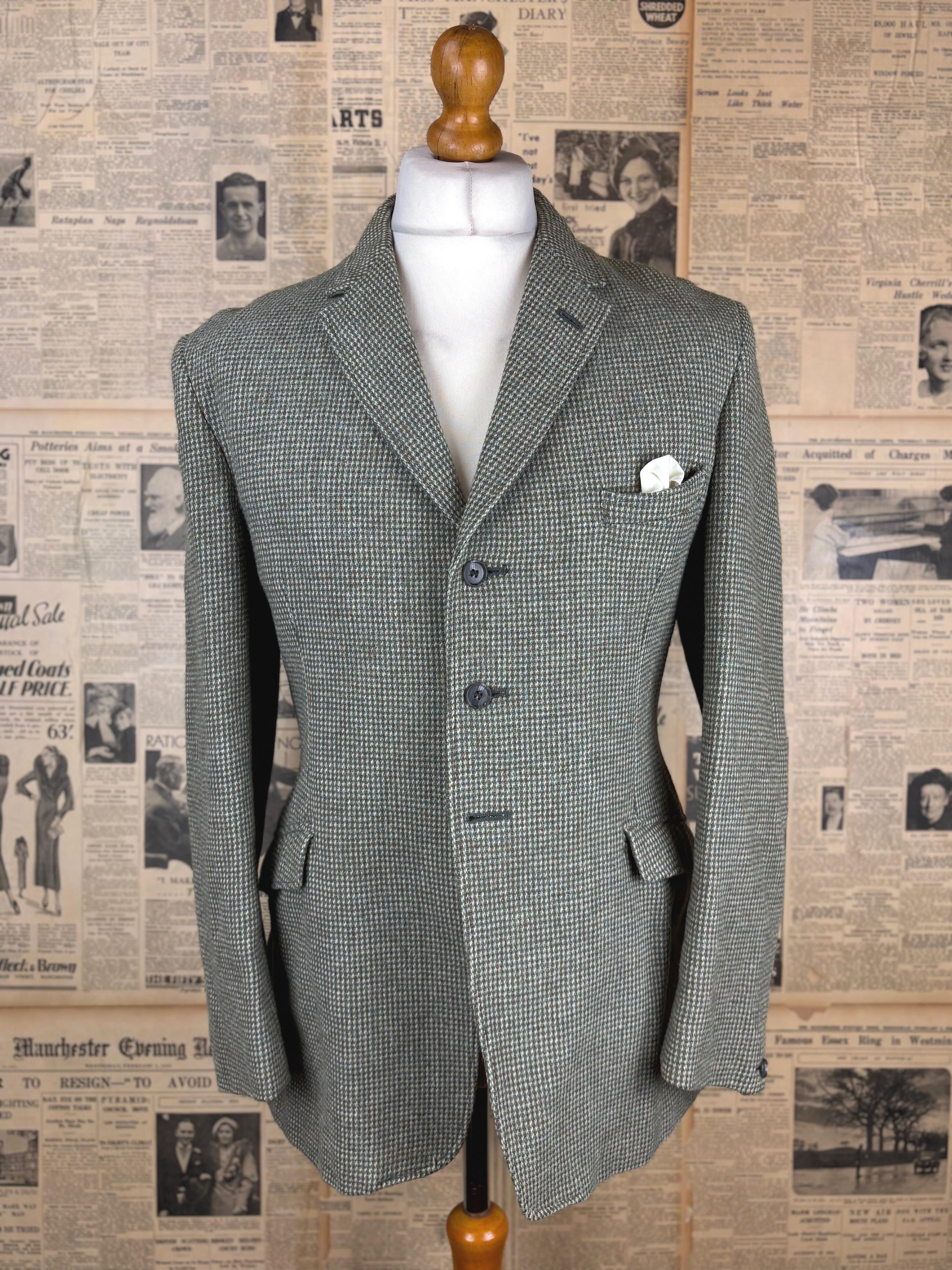 Veste en tweed Caldene homme 42 vert gardiens de laine campagne