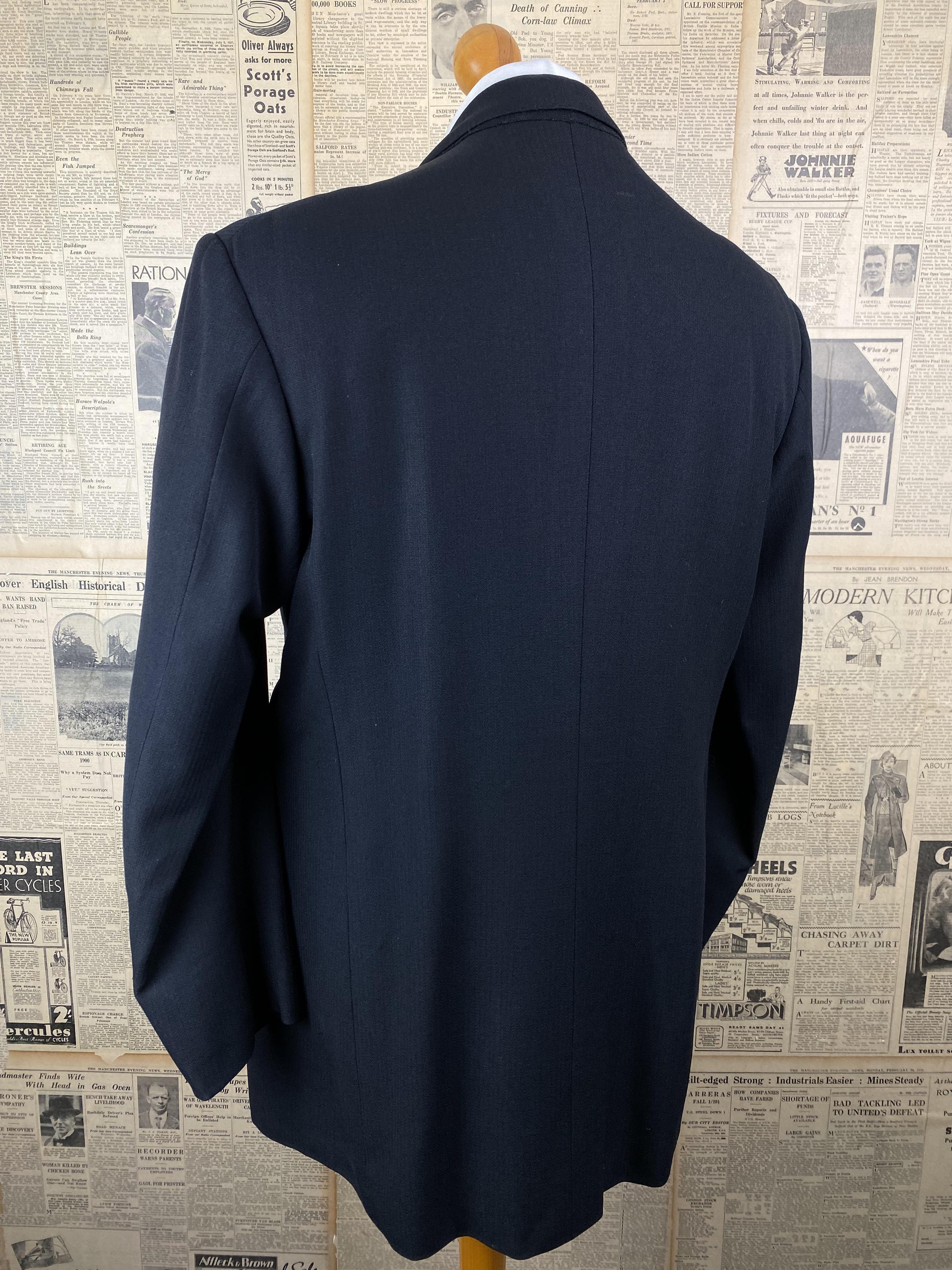 1930's bespoke Savile Row double breasted dinner jacket size 44