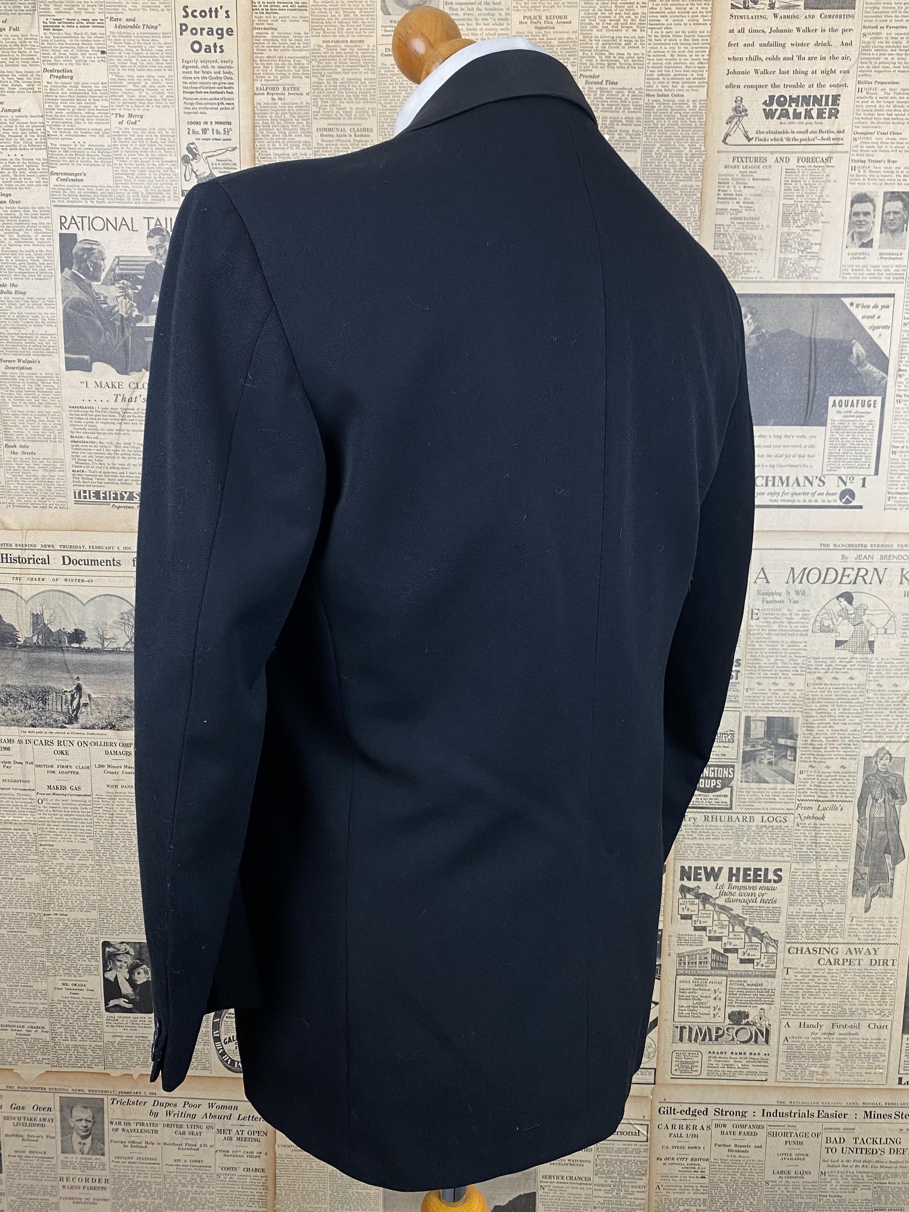 Vintage 1960's Daks shawl collar barathea dinner jacket size 40