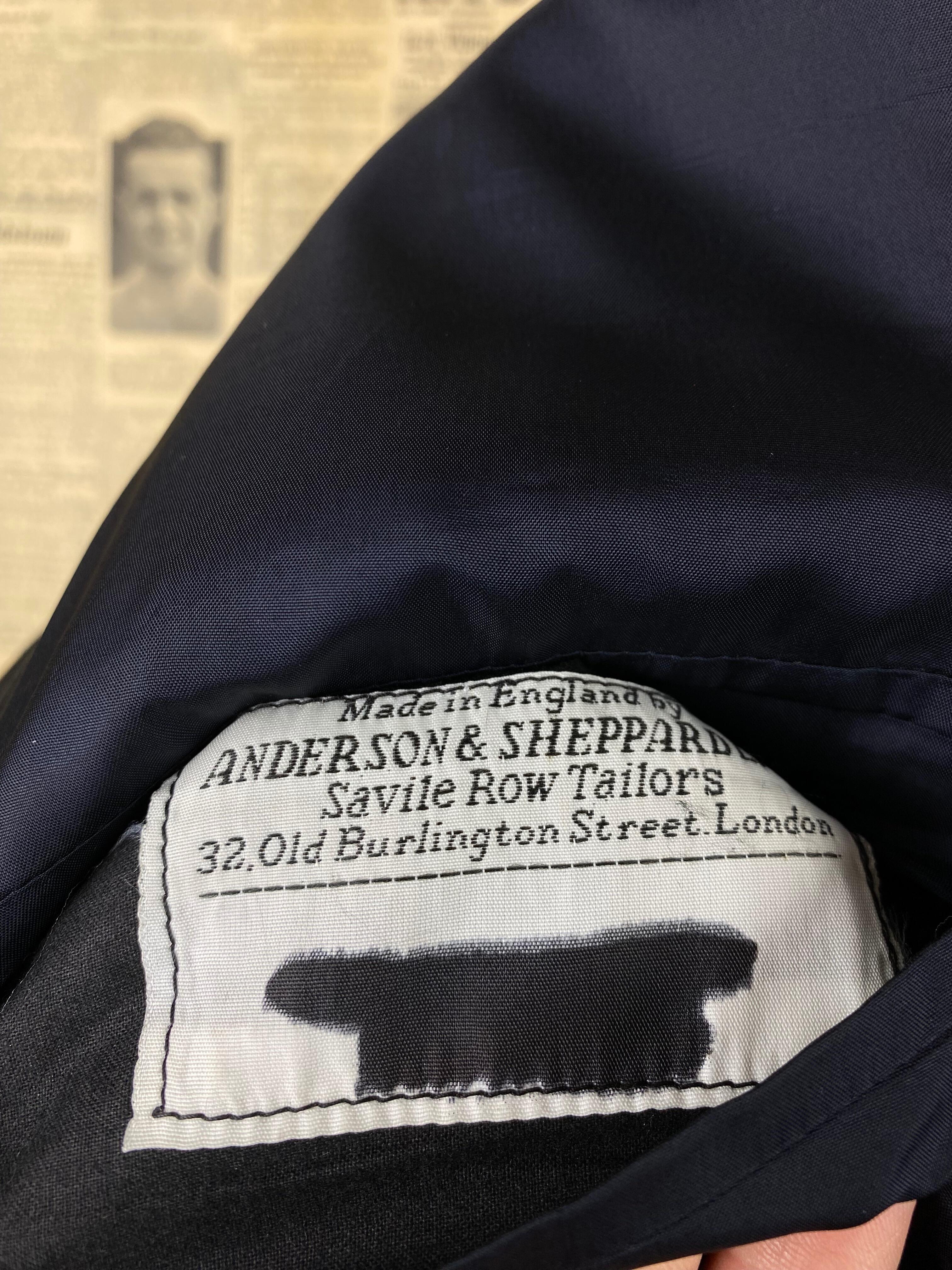 Anderson & Sheppard navy blazer size 46