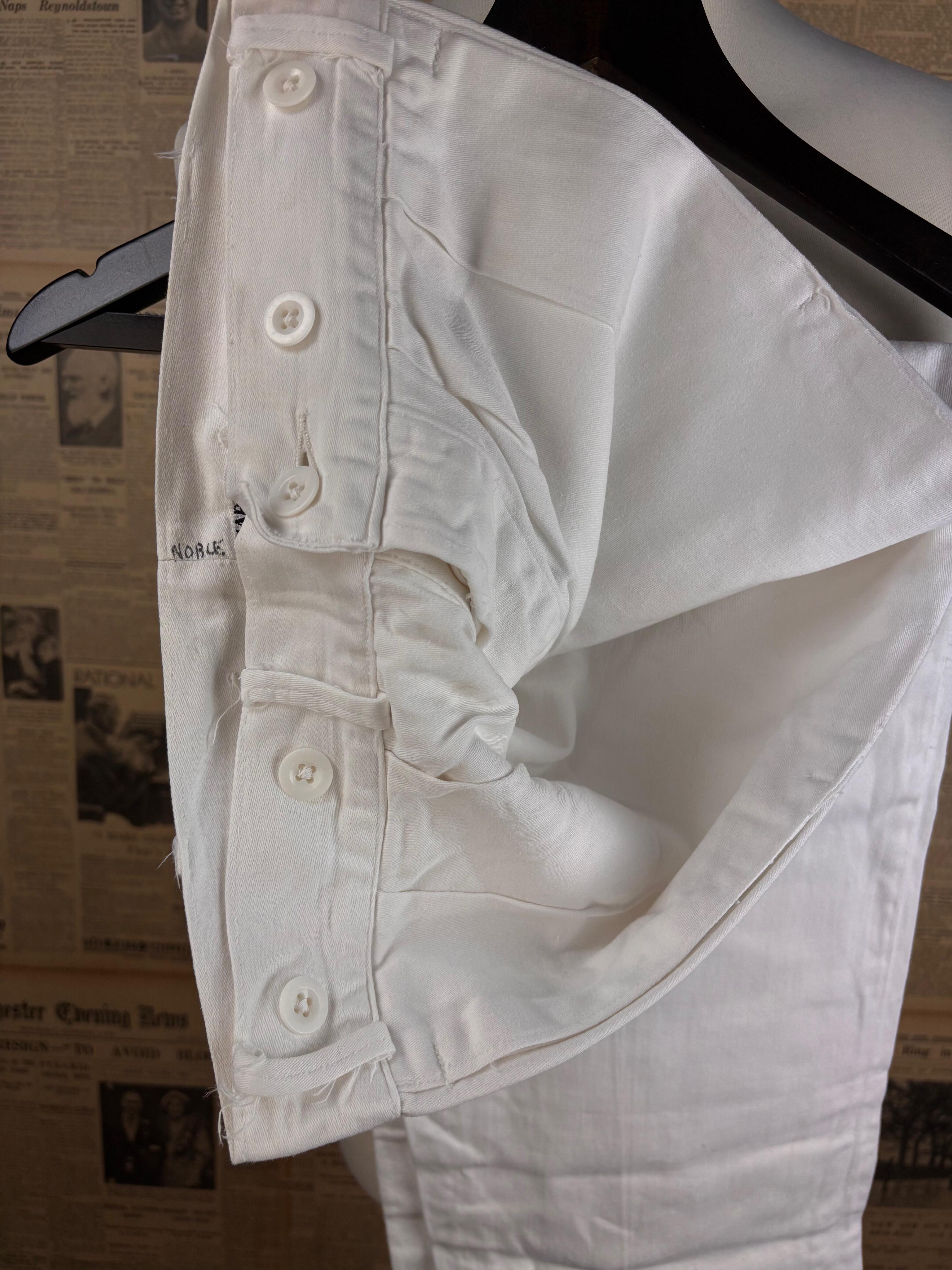 Harveys 1940's white cotton sports trousers size 28 29 short