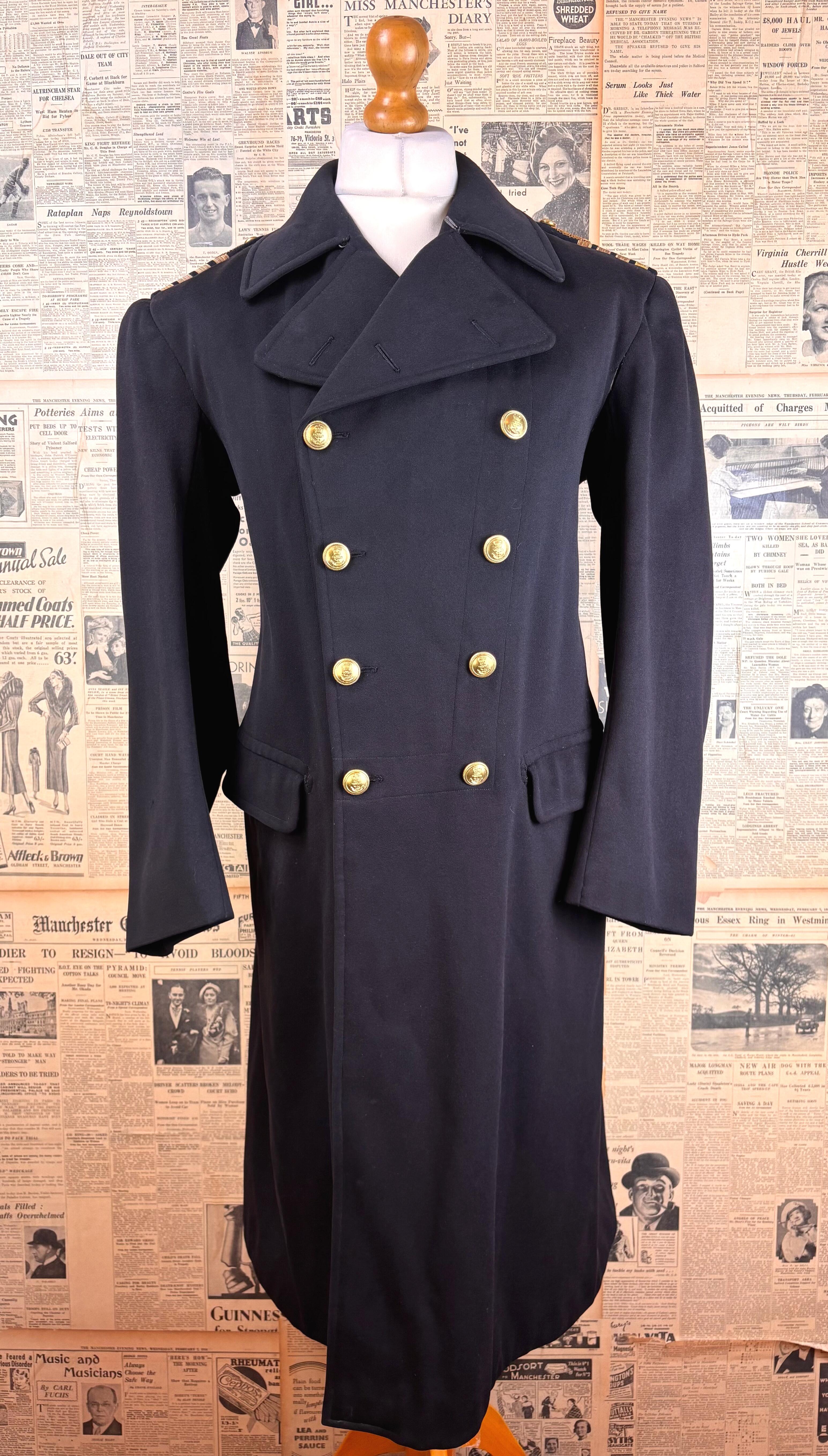 青*子様 60's U.K. VINTAGE PURE WOOL COATウール Vintage 1960's blue overcoat size 42 reg