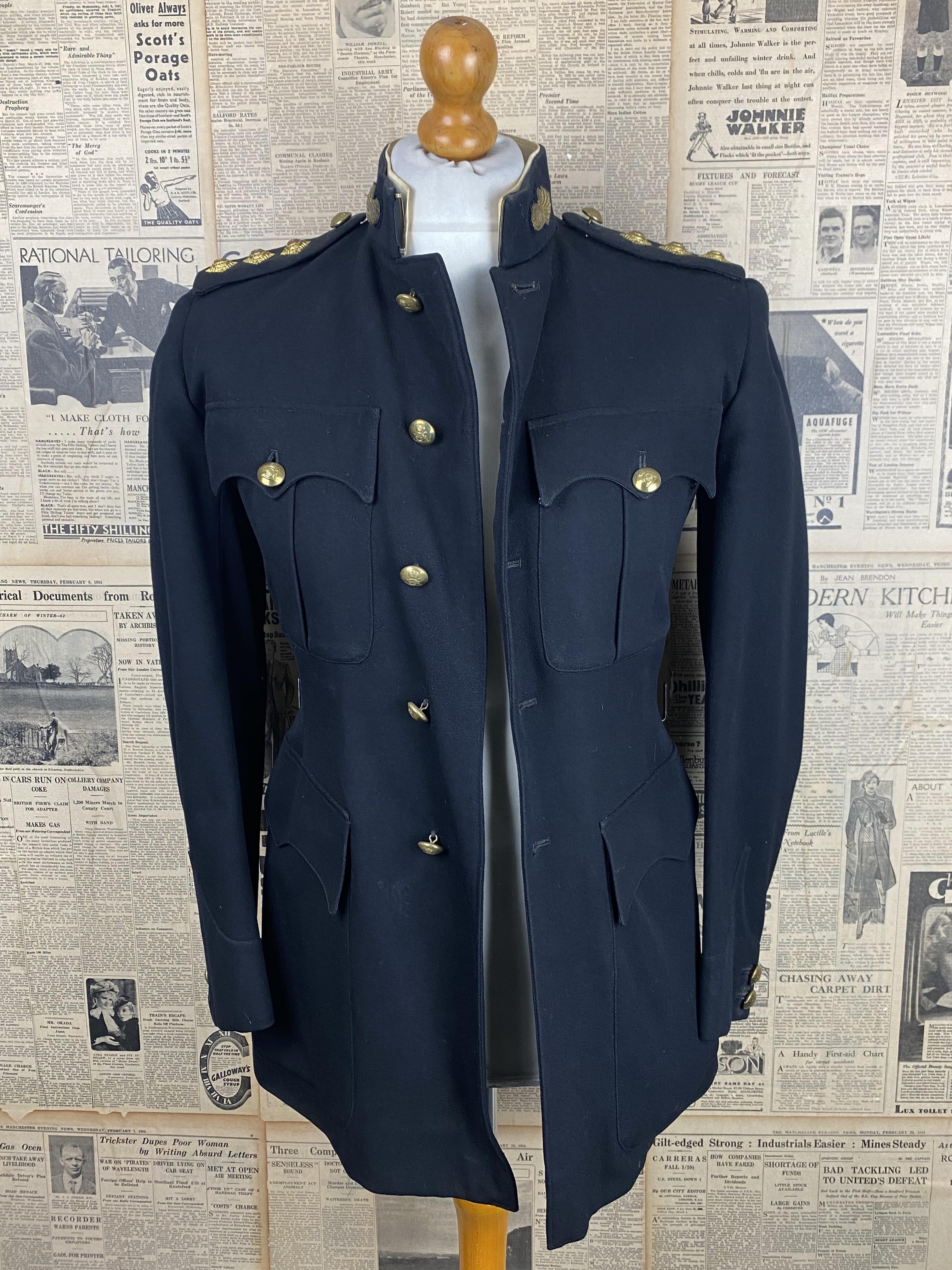 ARC7 Vintage bespoke military number one dress jacket tunic size 36