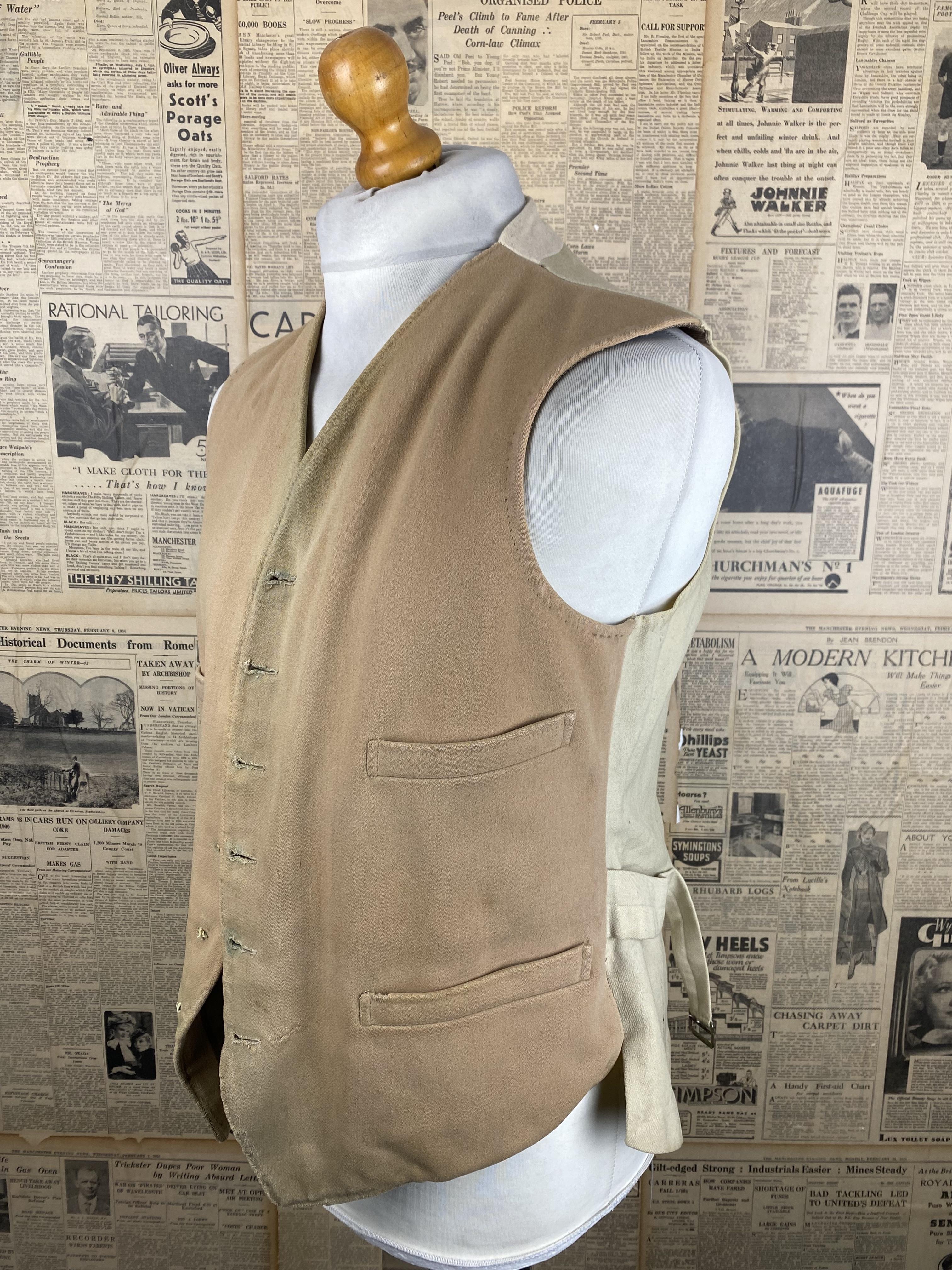 ARC22 Vintage bespoke Tautz Edwardian hunt waistcoat size 40