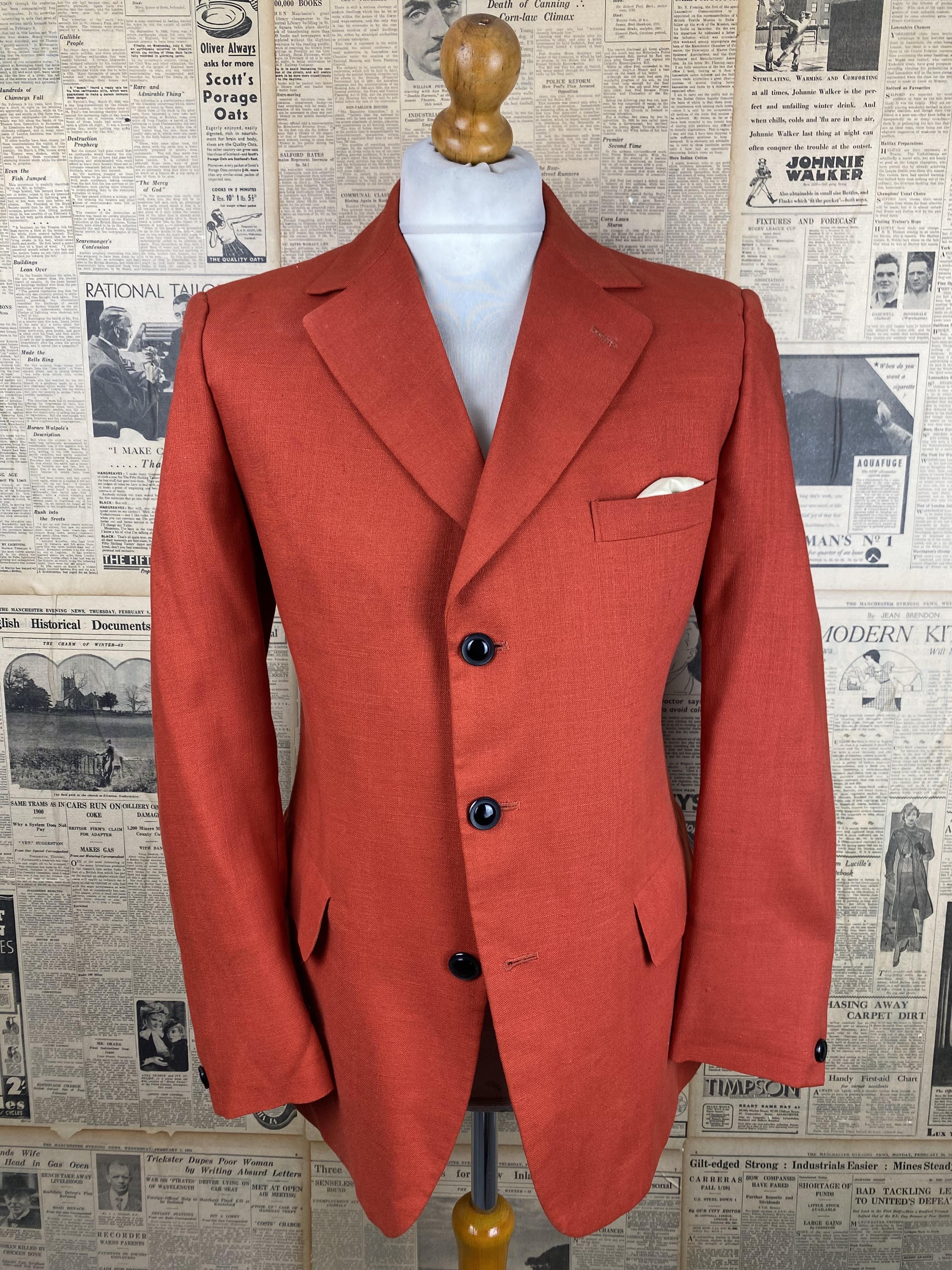 Vintage Orange Aquascutum summer jacket size 42 regular