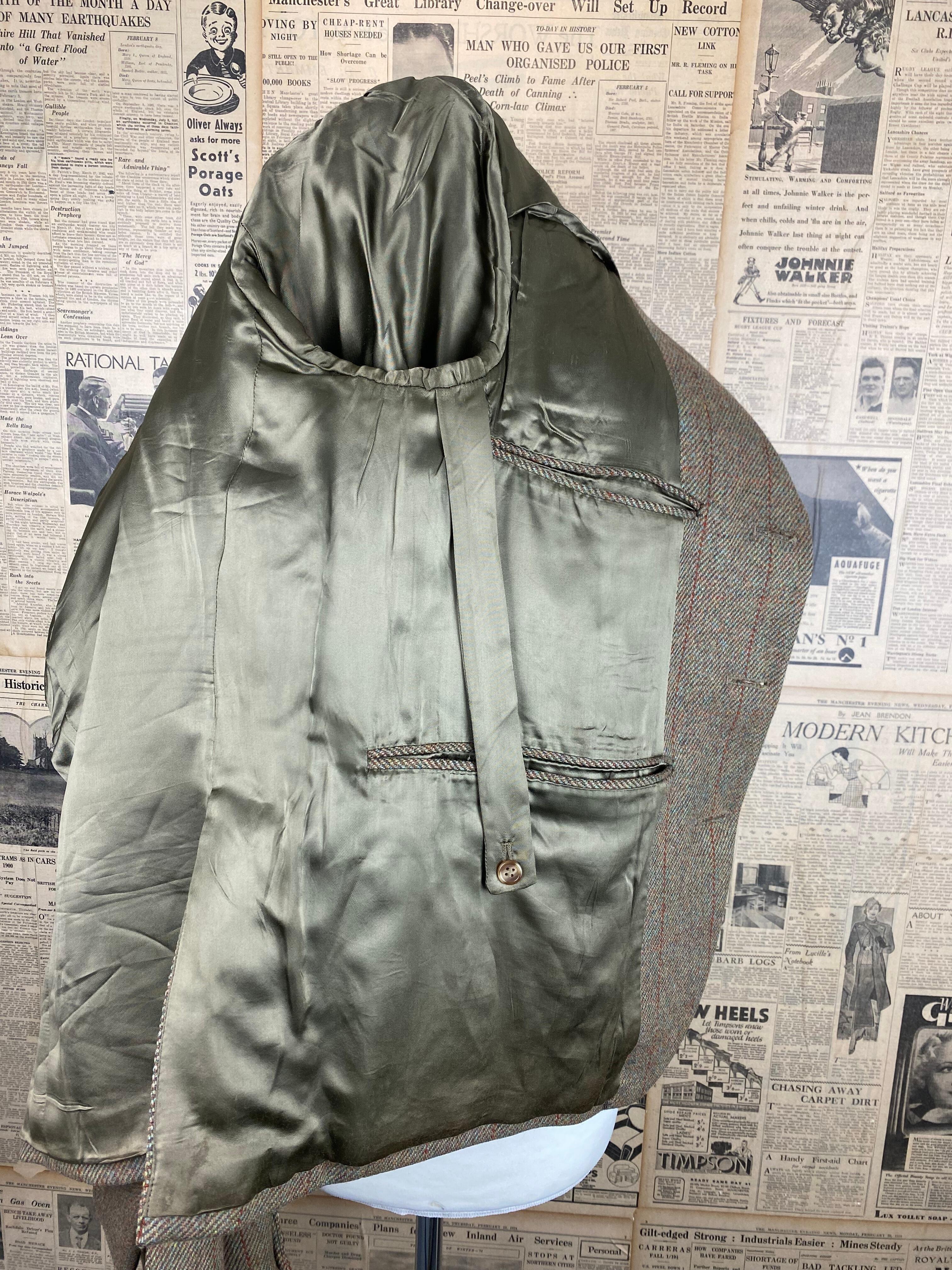 Vintage Haggart heavy tweed shooting jacket size 42 44