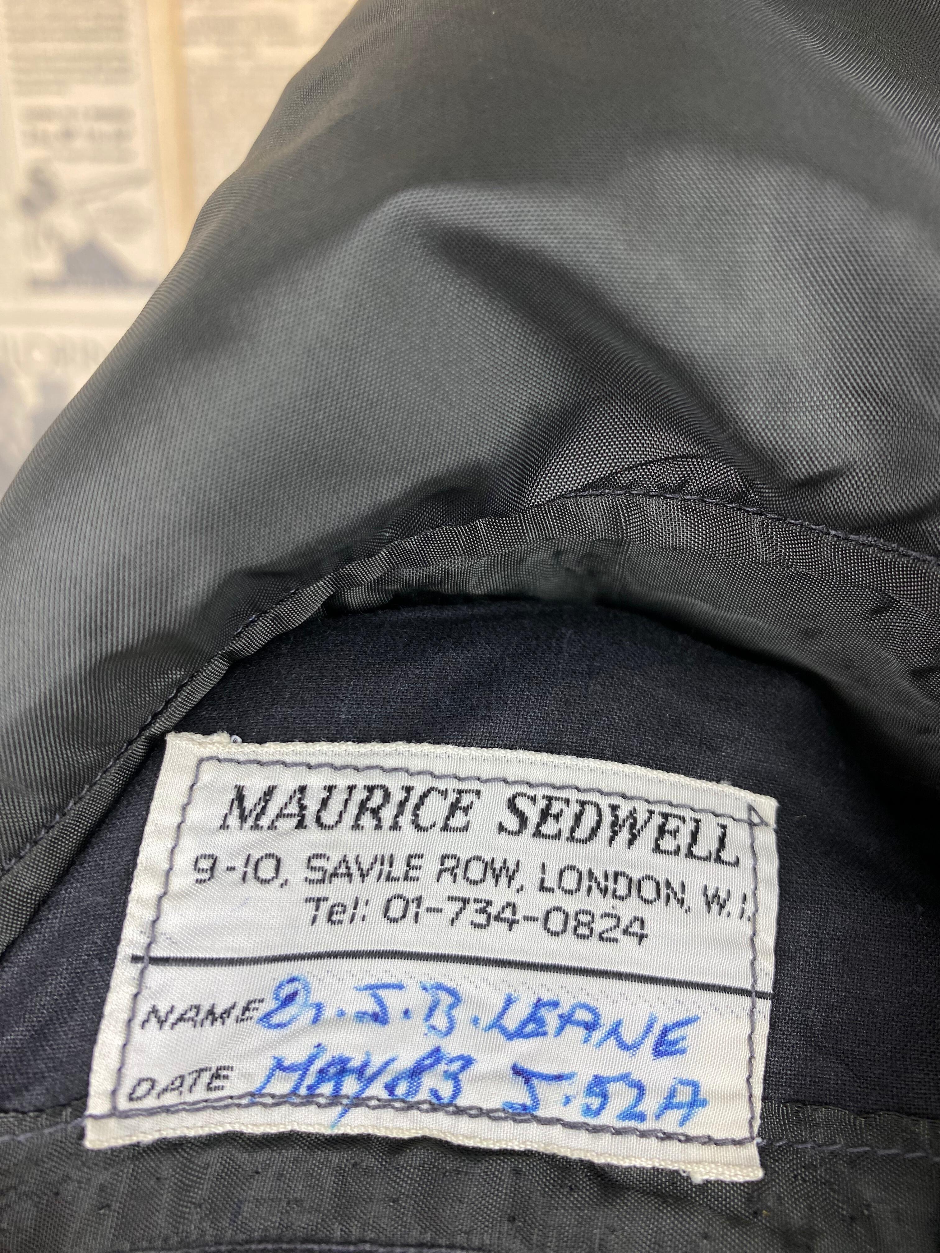 Vintage Maurice Sedwell Savile Row grey suit size 42