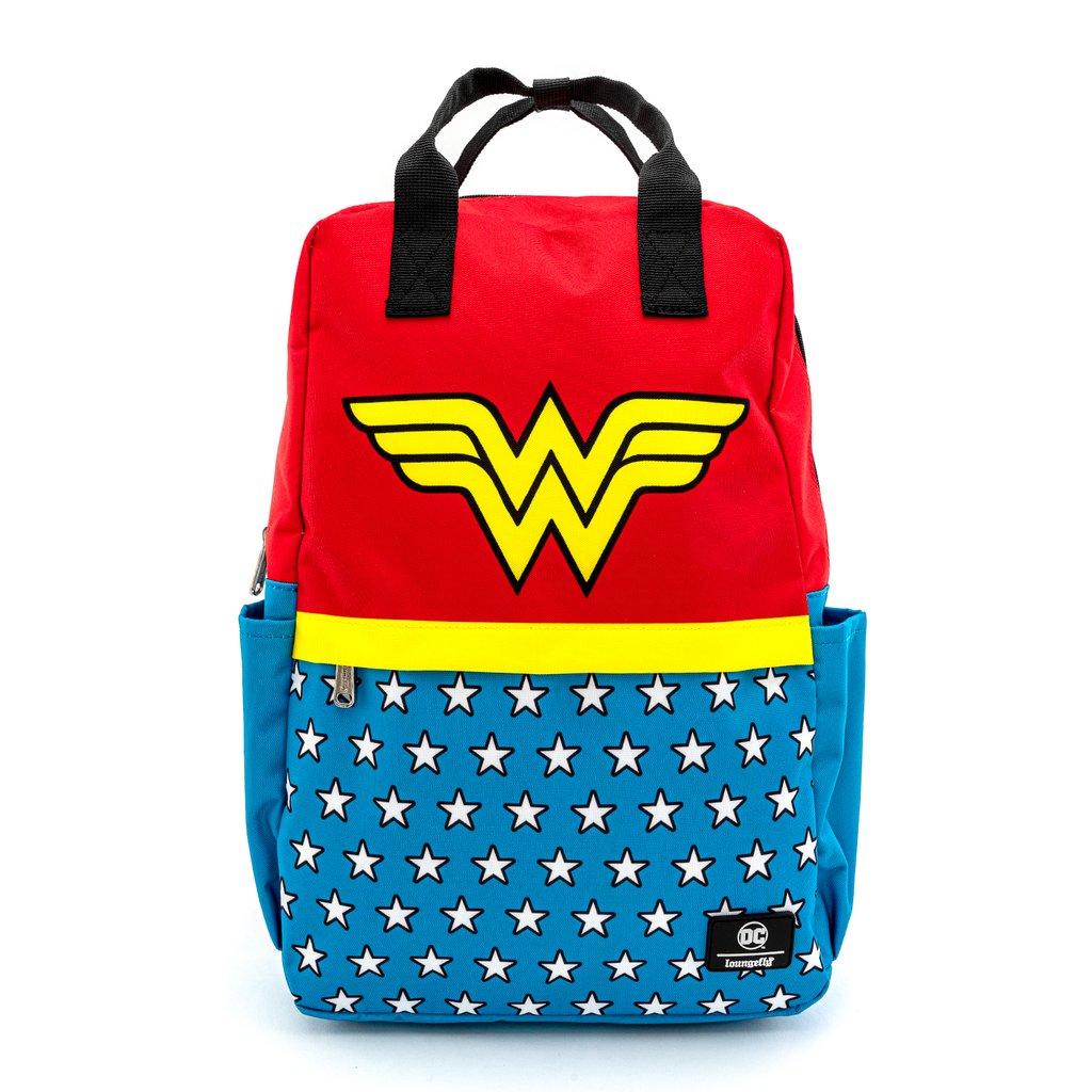 Loungefly X Dc Comics Wonder Woman Vintage Nylon Square Backpack