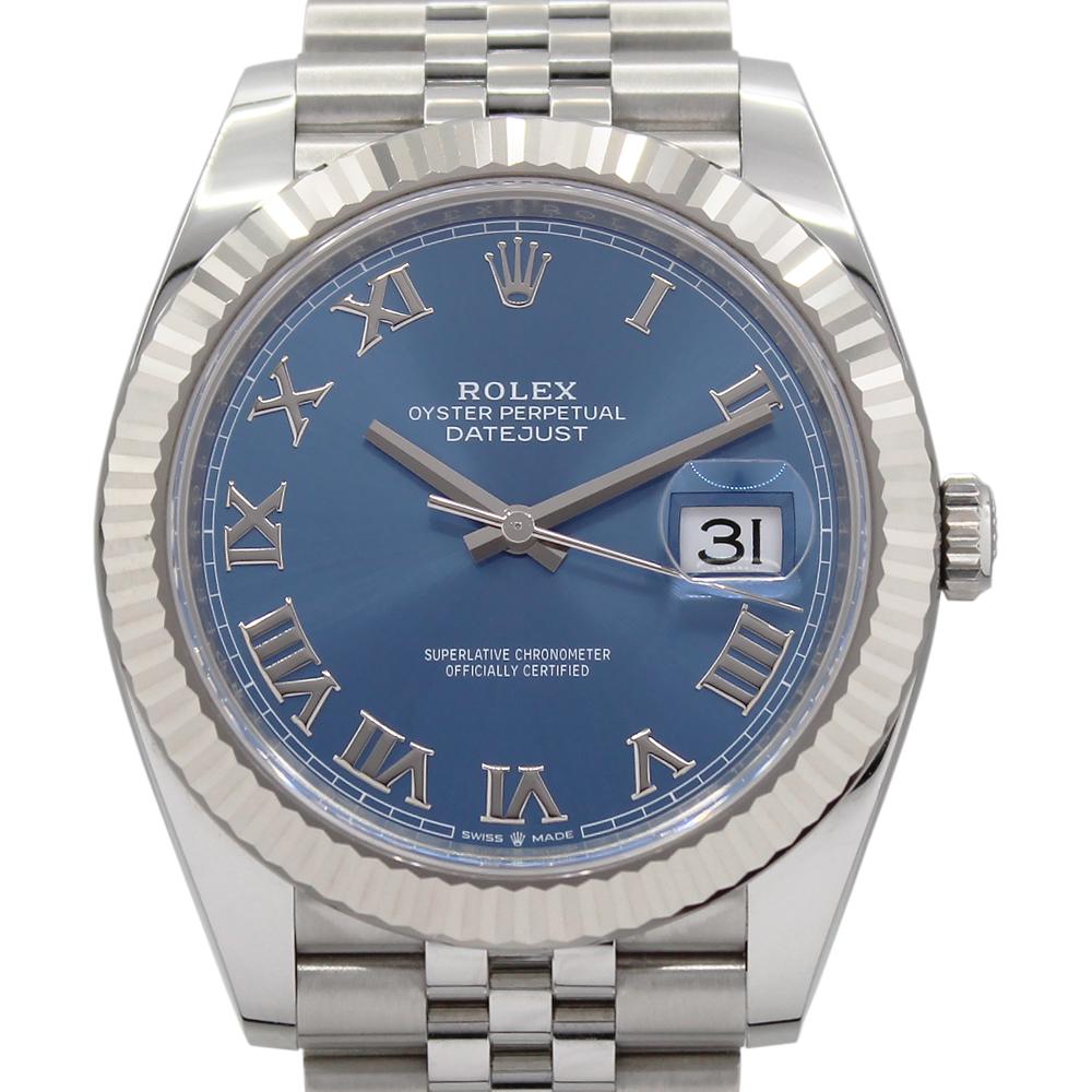 Rolex Datejust 41 Azzurro Blue Roman Numeral Dial 126334 Jubilee Bracelet Profile