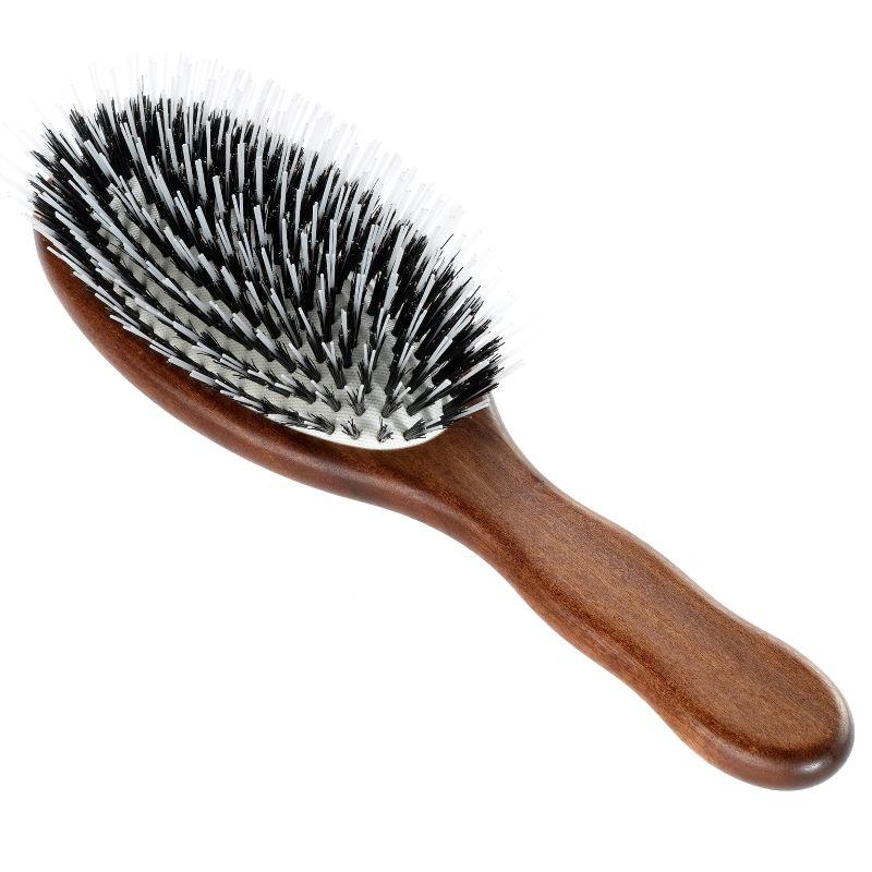 The Hair Extension Kotibe Wood Oval Brush with Boar Bristle and Nylon Monofilament by ACCA KAPPA