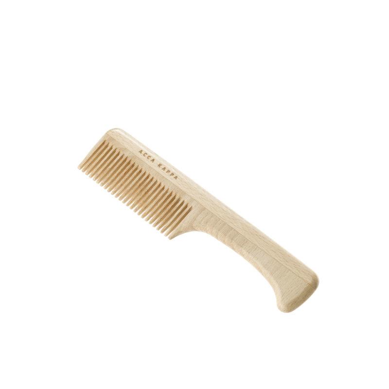 The ACCA KAPPA Beechwood Fine Tooth Comb