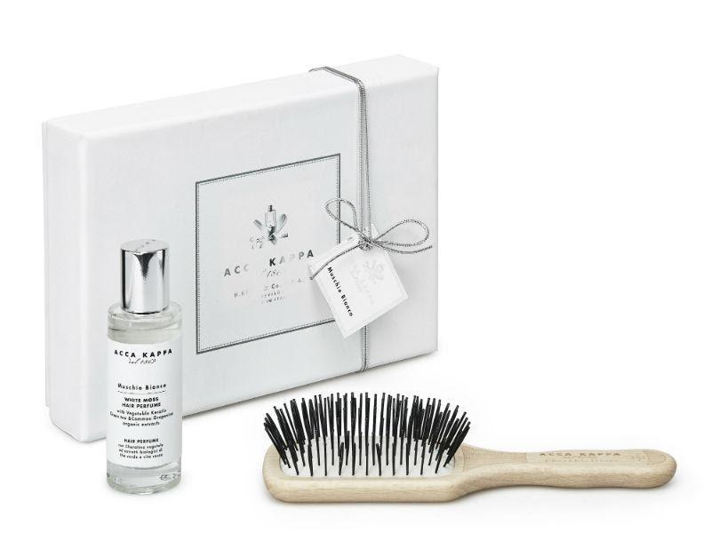 White Moss Gift Set, including White Moss Hair Perfume 30ml, Beechwood Protection Hair Brush (Travel Size)