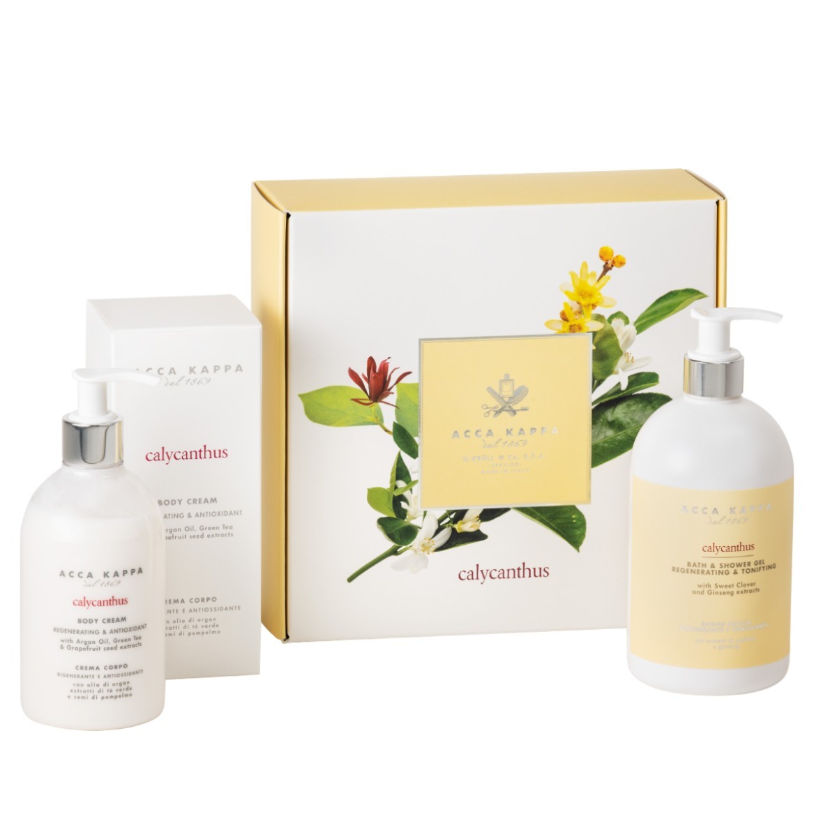ACCA KAPPA Calycanthus Gift Set, Shower Gel 500ml and Body Lotion 300ml