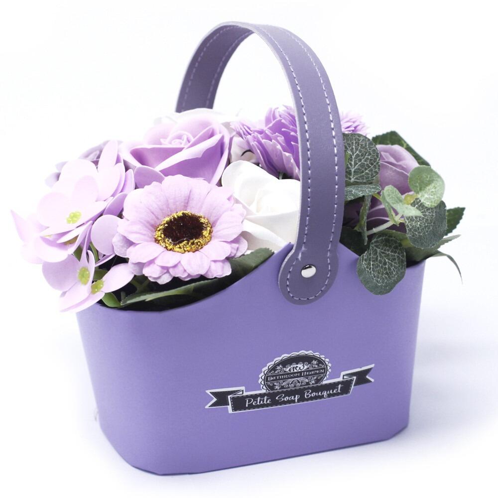 Petite Soap Basket Bouquet soft lavender