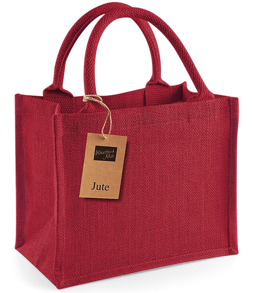 w412 mini jute bag red/red