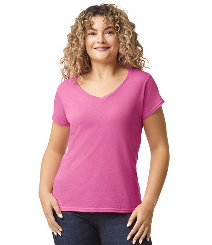 GD78 Ladyfit V-Neck Softstyle Short Sleeve T-Shirt