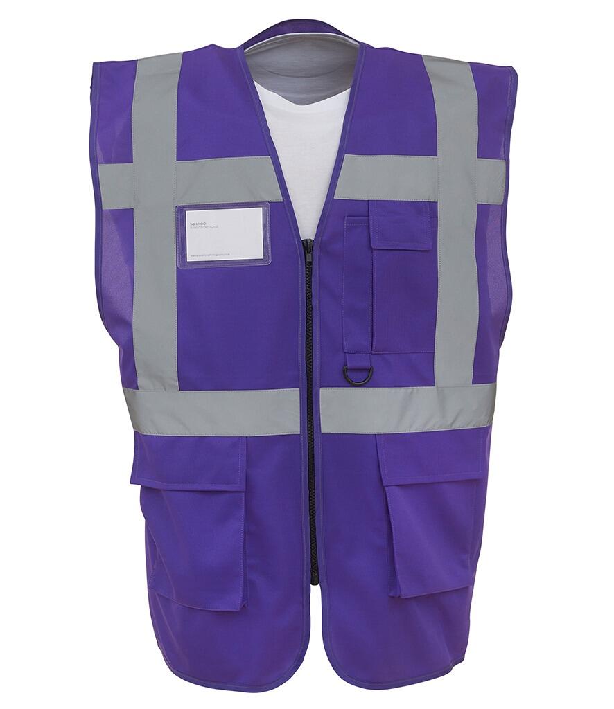 yk103 exec waistcoat - single colour purple