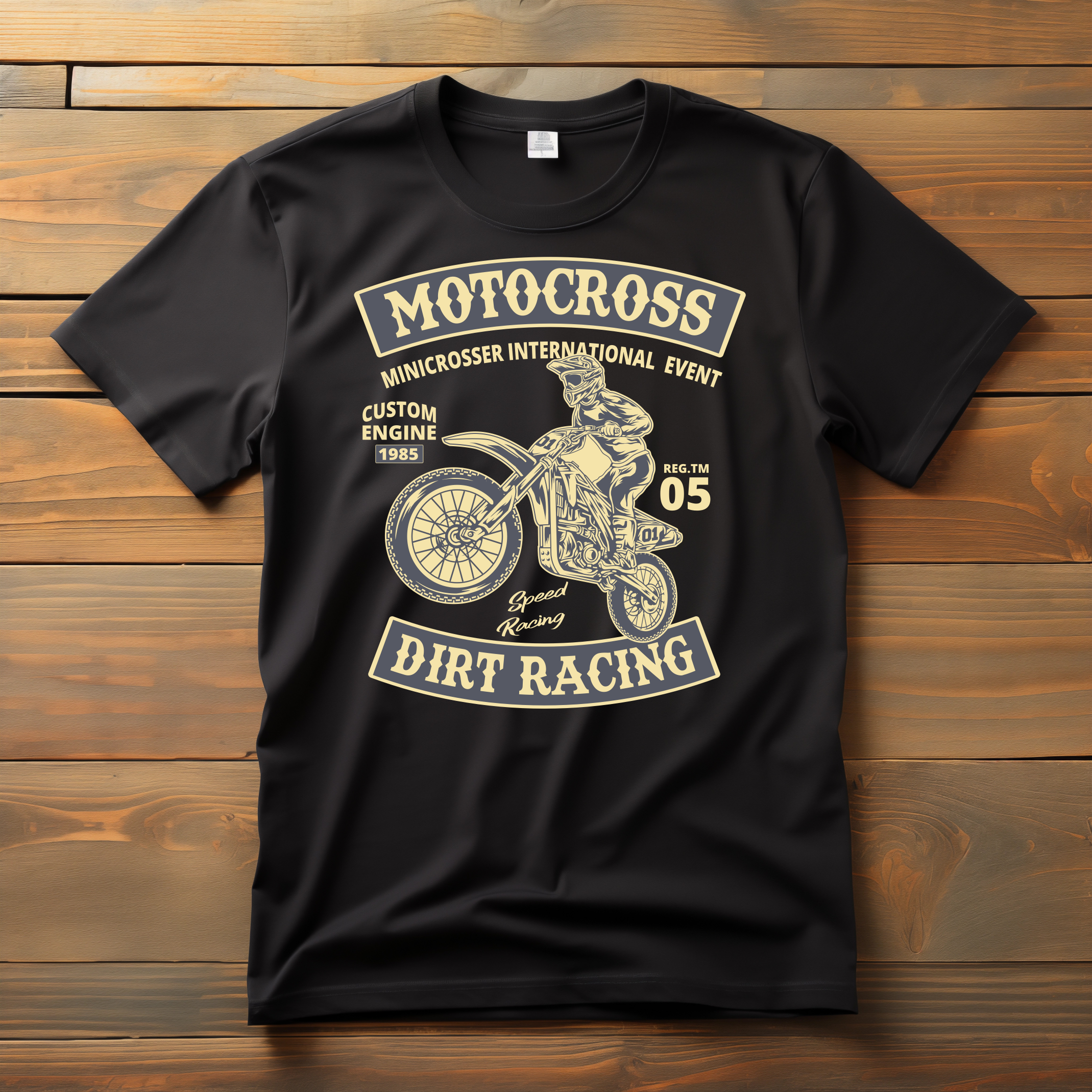 vintage style tshirt motocross