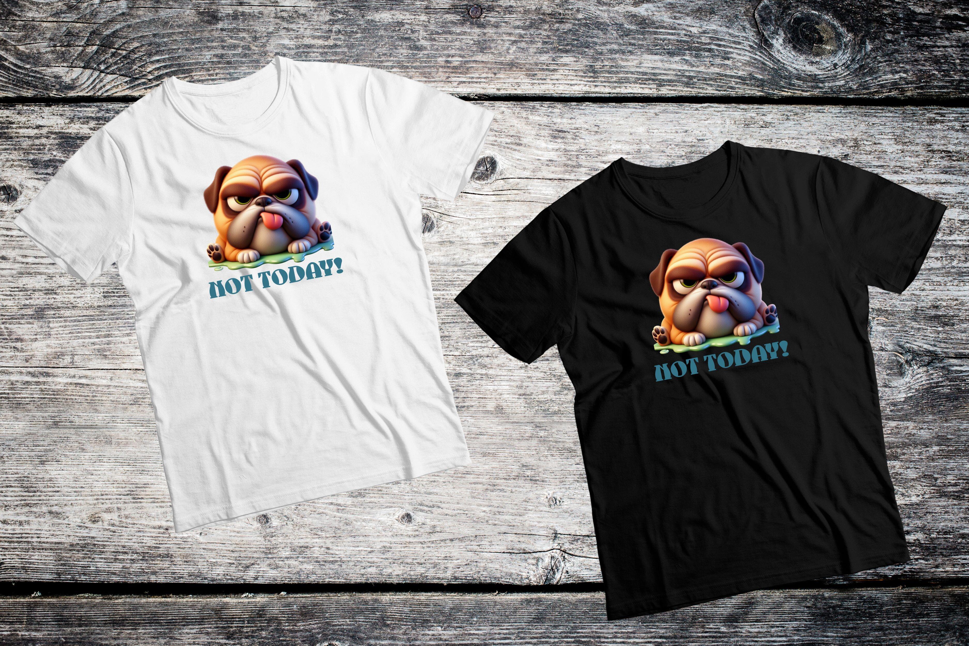 not today grumpy dog tee