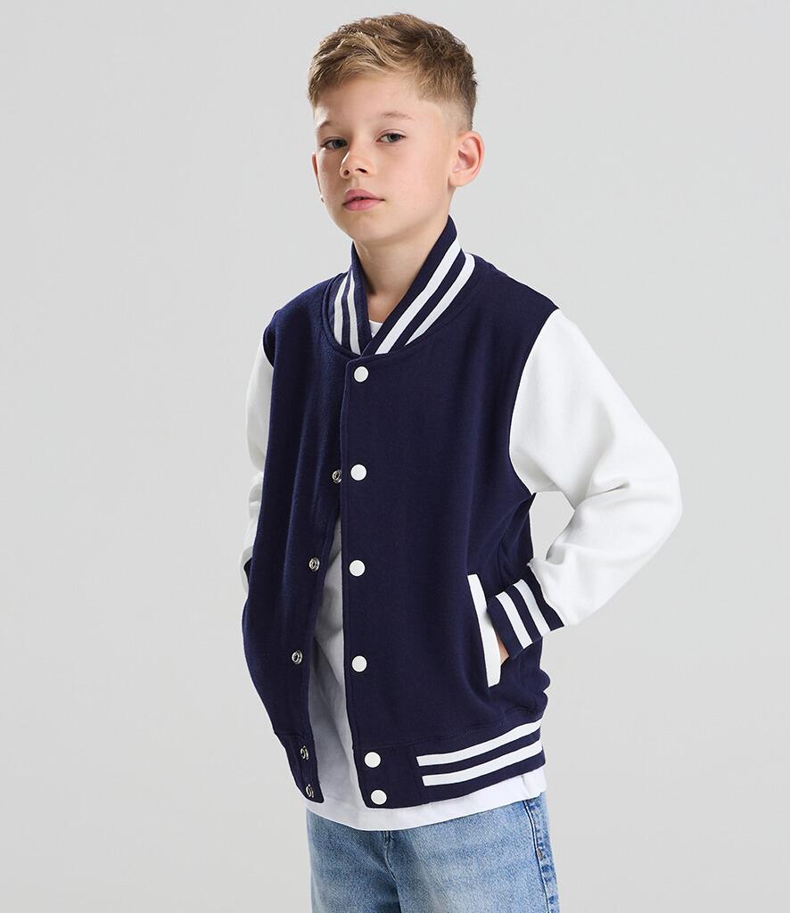 Kids Varstiy Jacket (JH043b) - A sporty American-style classic.