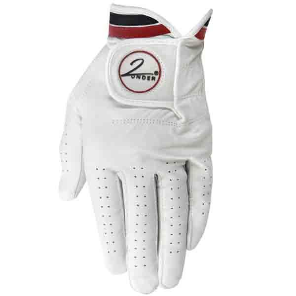 2Under Golf Sunday Red Cabretta Leather Golf Glove