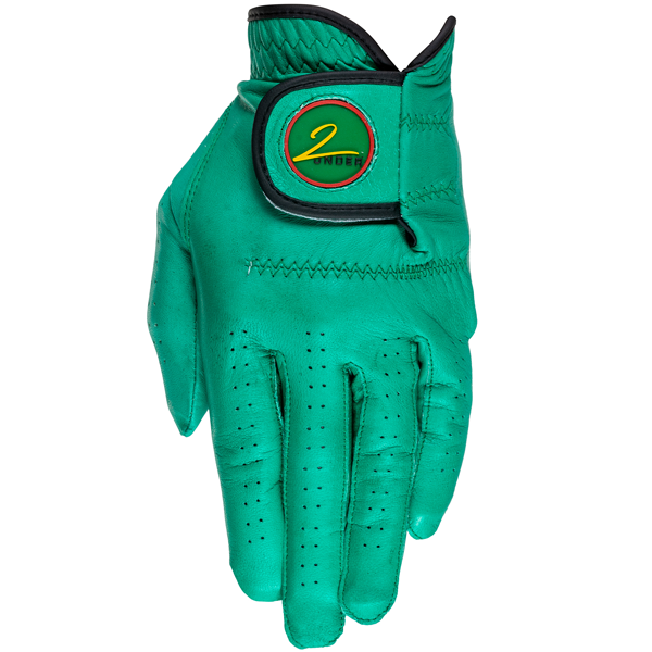 2Under Golf Ladies Green Premium Cabretta Leather Golf Glove Back