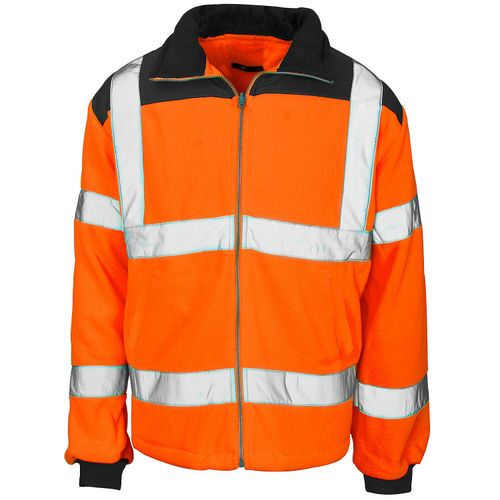 Supertouch Hi-Vis Fleece Jacket - Rain Patch - Orange