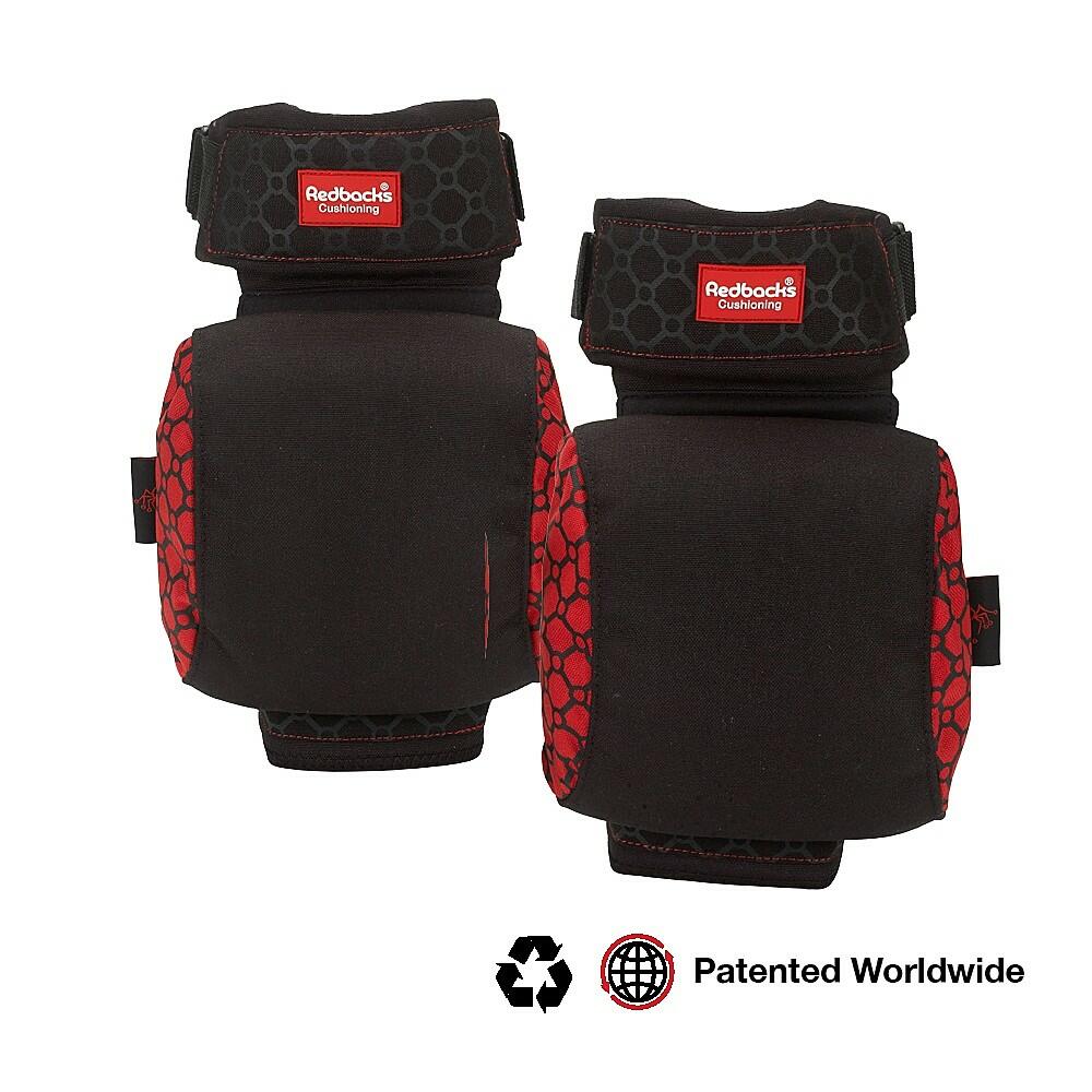 Redbacks Strapped Knee Pads | RB2 | Red/Black (One Size)