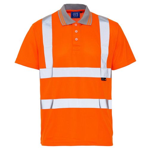 Supertouch Hi-Vis Bird Eye Polo Shirt Orange