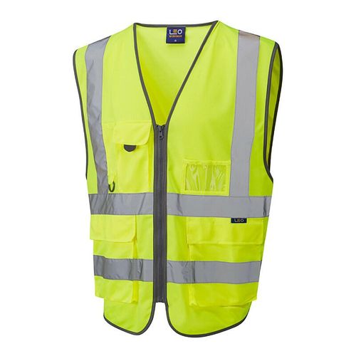Leo Barnstaple ISO 20471 Class 2 Superior Railway Waistcoat Yellow