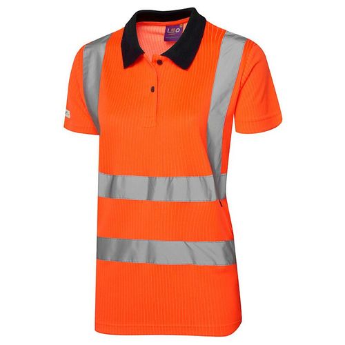 Leo LANA ISO 20471 Cl 2 Comfort Women's Polo Shirt Orange