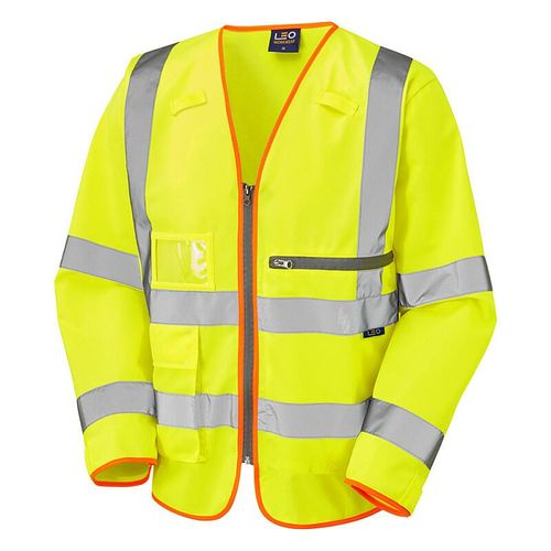 Leo Heddon ISO 20471 Cl 3 Superior Sleeved Waistcoat with Tablet Pocket Orange