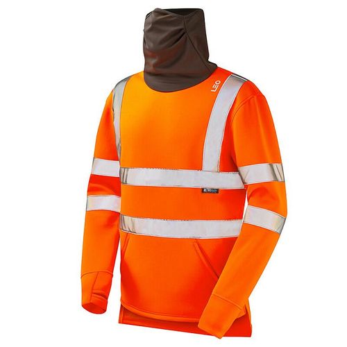 Leo COMBESGATE ISO 20471 Class 3 Snood Sweatshirt Orange