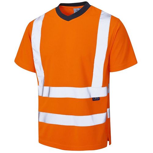 Leo Braunton ISO 20471 Class 2 Coolviz EcoVizRP T-Shirt Orange