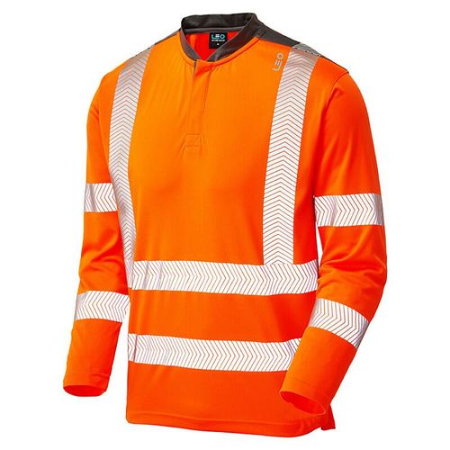 Leo Watermouth ISO 20471 Class 3 Performance Sleeved T-Shirt Orange