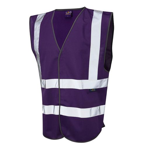 Leo Pilton Single Colour Reflective Waistcoat (Non ISO 20471) Purple