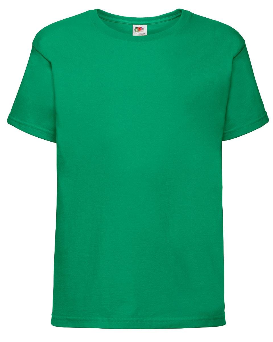Fruit Of The Loom Kids Sofspun T-Shirt in Kelly Green (Product Code: 61015)