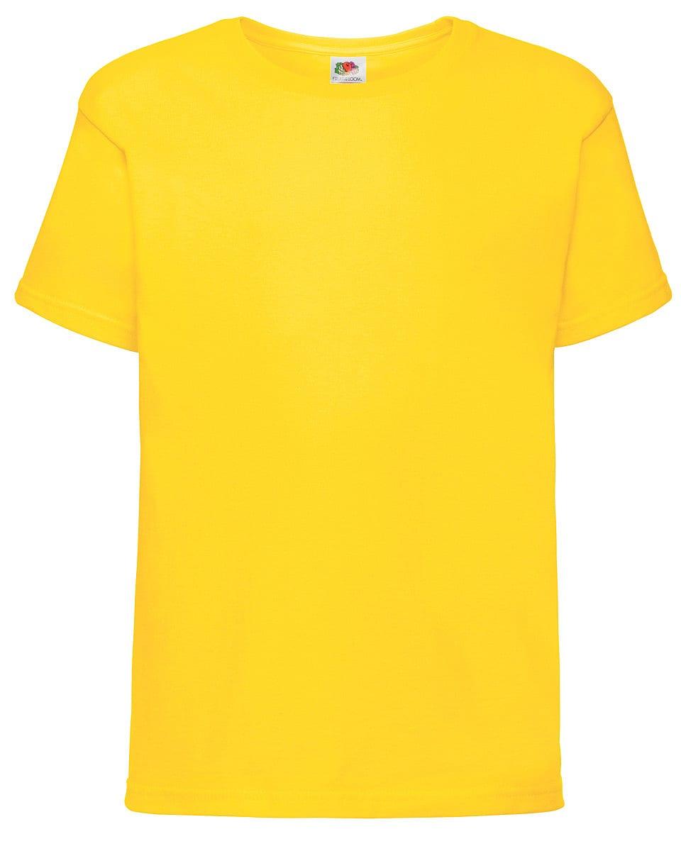Fruit Of The Loom Kids Sofspun T-Shirt in Yellow (Product Code: 61015)