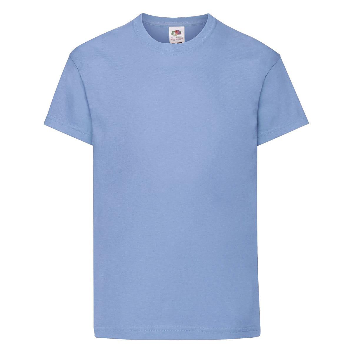 Fruit Of The Loom Kids Original T-Shirt in Sky Blue (Product Code: 61019)