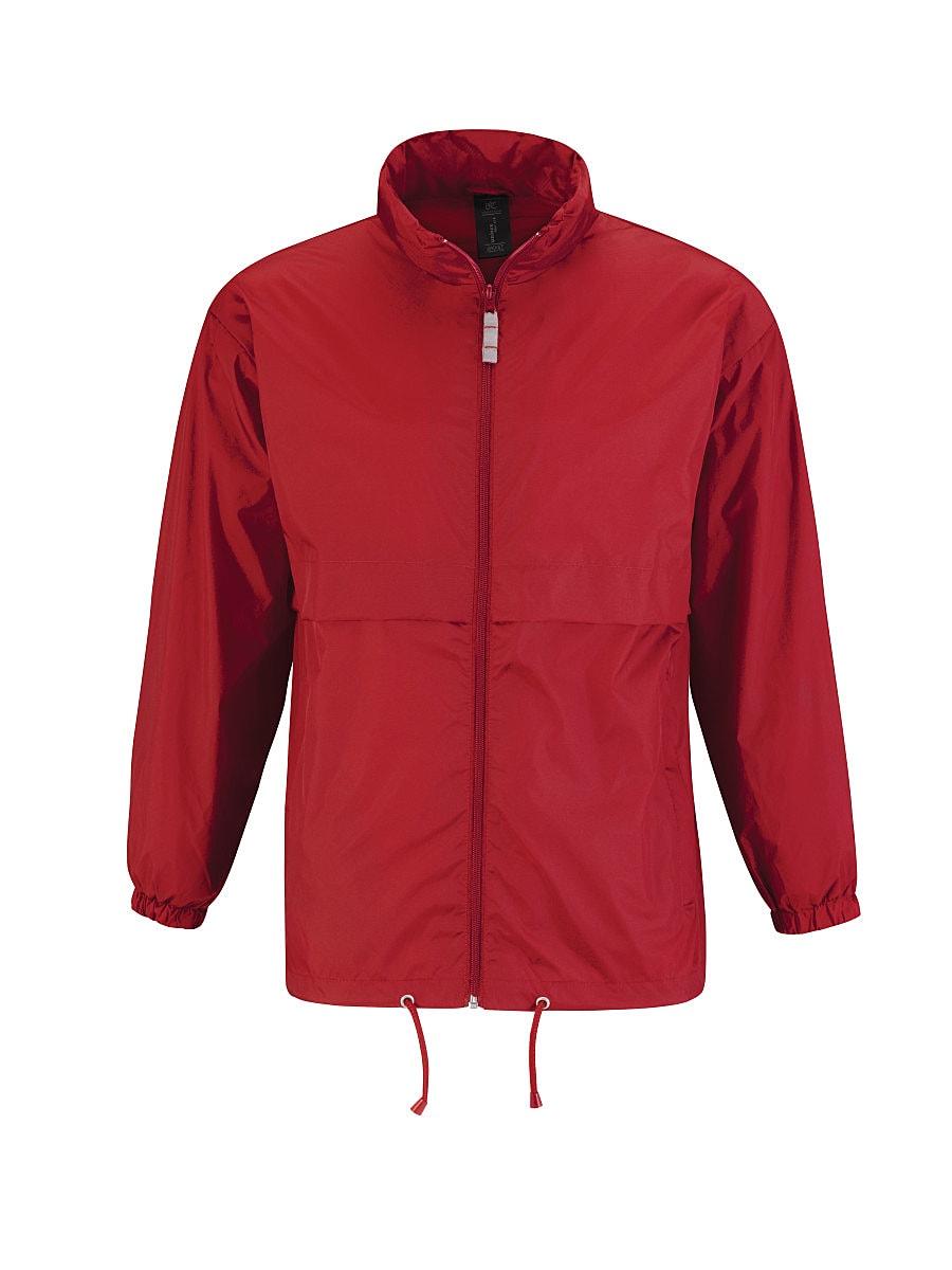 B&C Mens Air Lightweight Jacket in Red (Product Code: JU801)