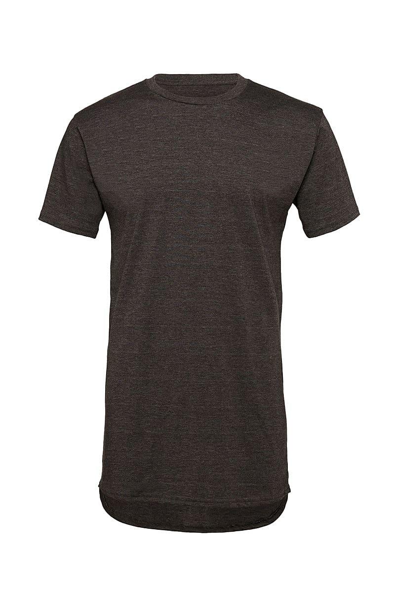 Bella Canvas Mens Long Body Urban T-Shirt in Dark Grey Heather (Product Code: CA3006)