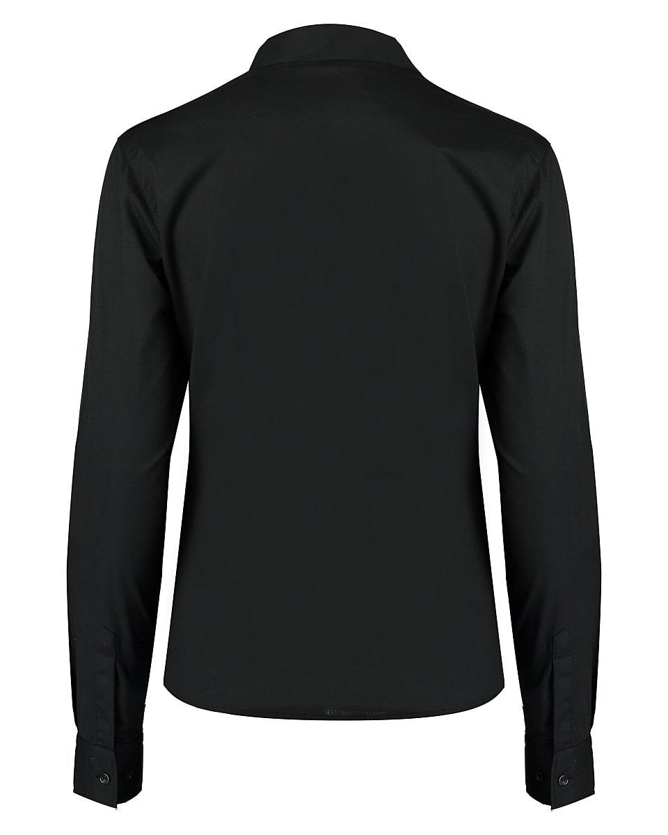 Bargear Womens Long-Sleeved Mandarin Collar Bar Shirt in Black (Product Code: KK740)