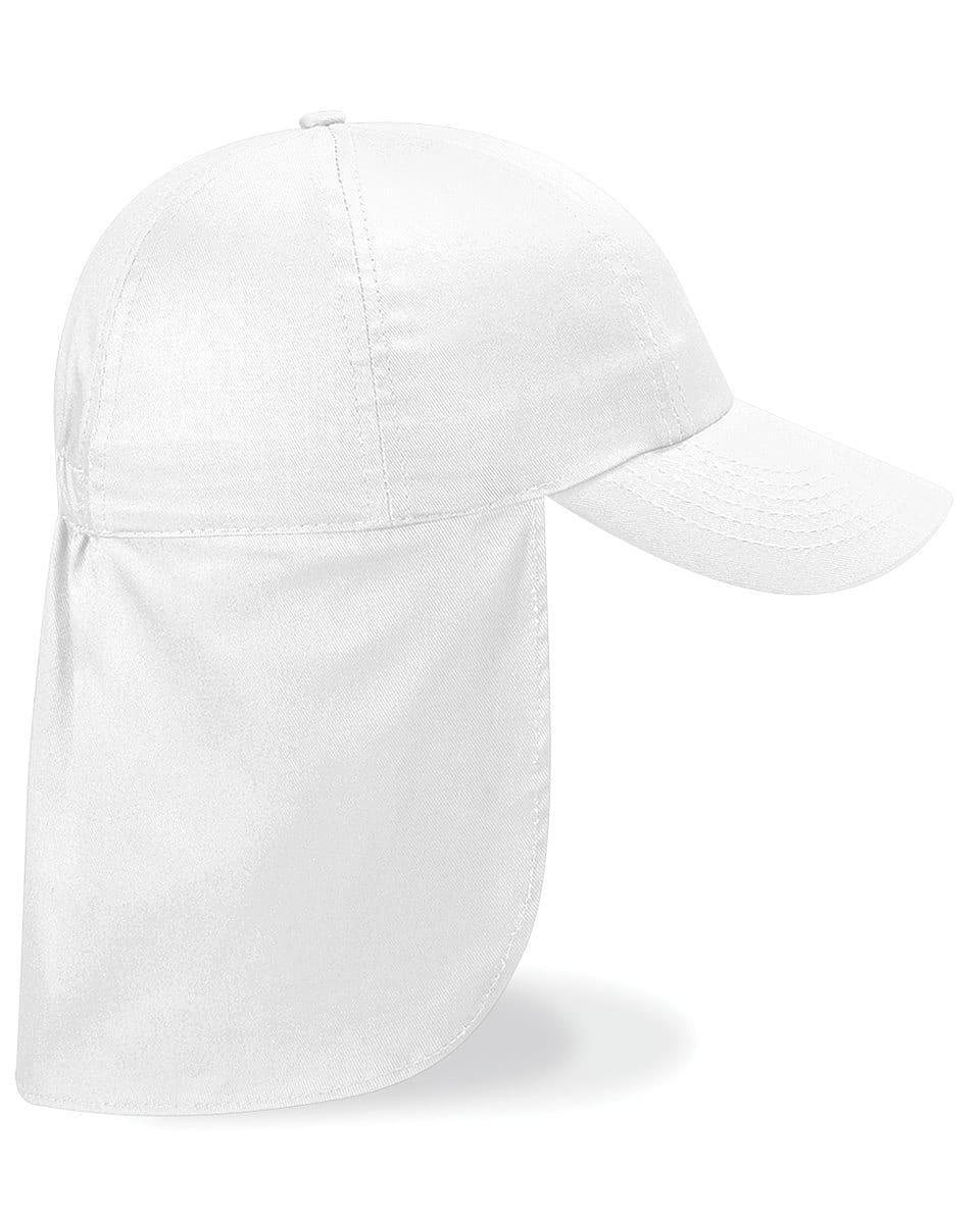Beechfield Junior Legionnaire Style Cap in White (Product Code: B11B)