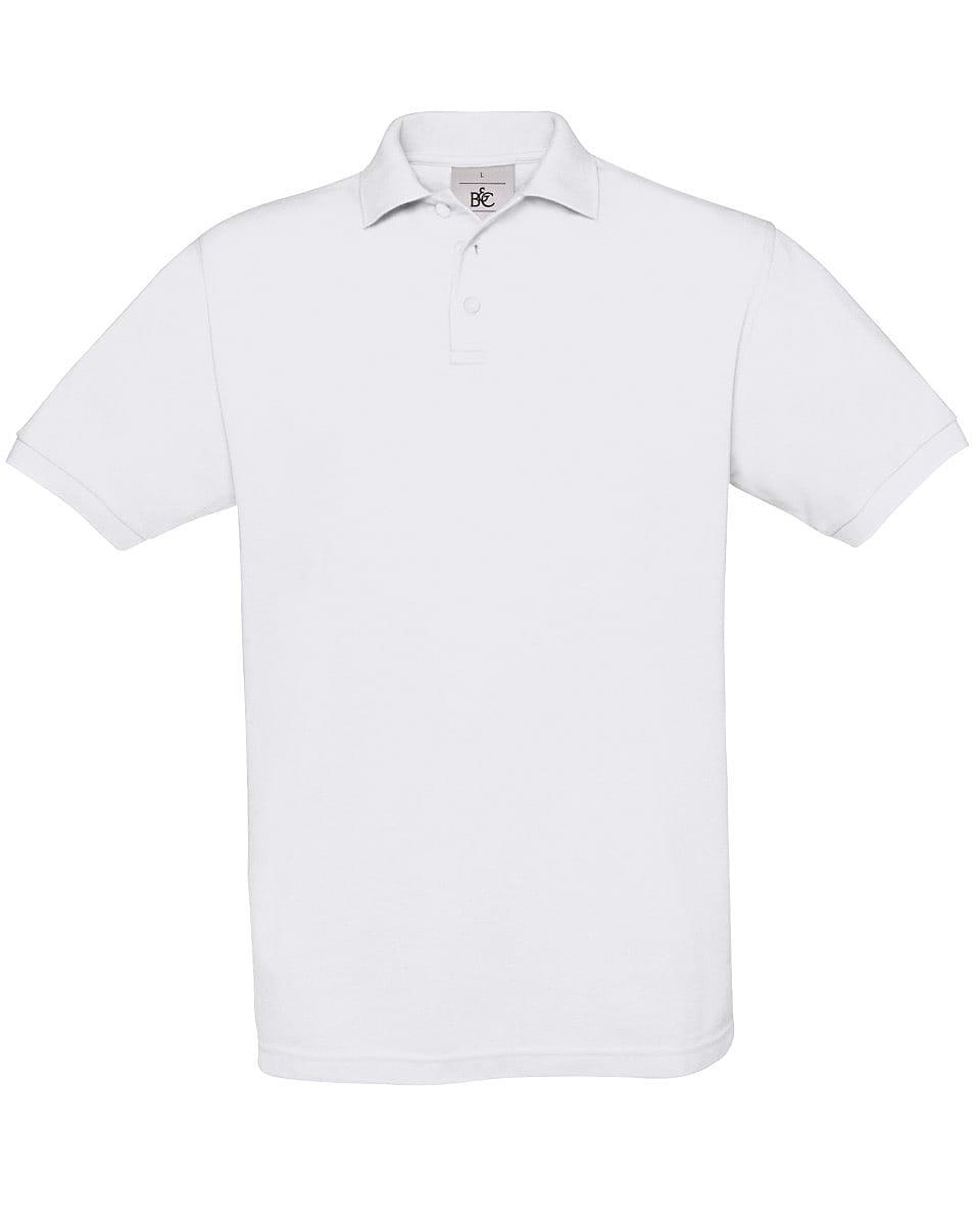 B&C Mens Safran Polo Shirt in White (Product Code: PU409)