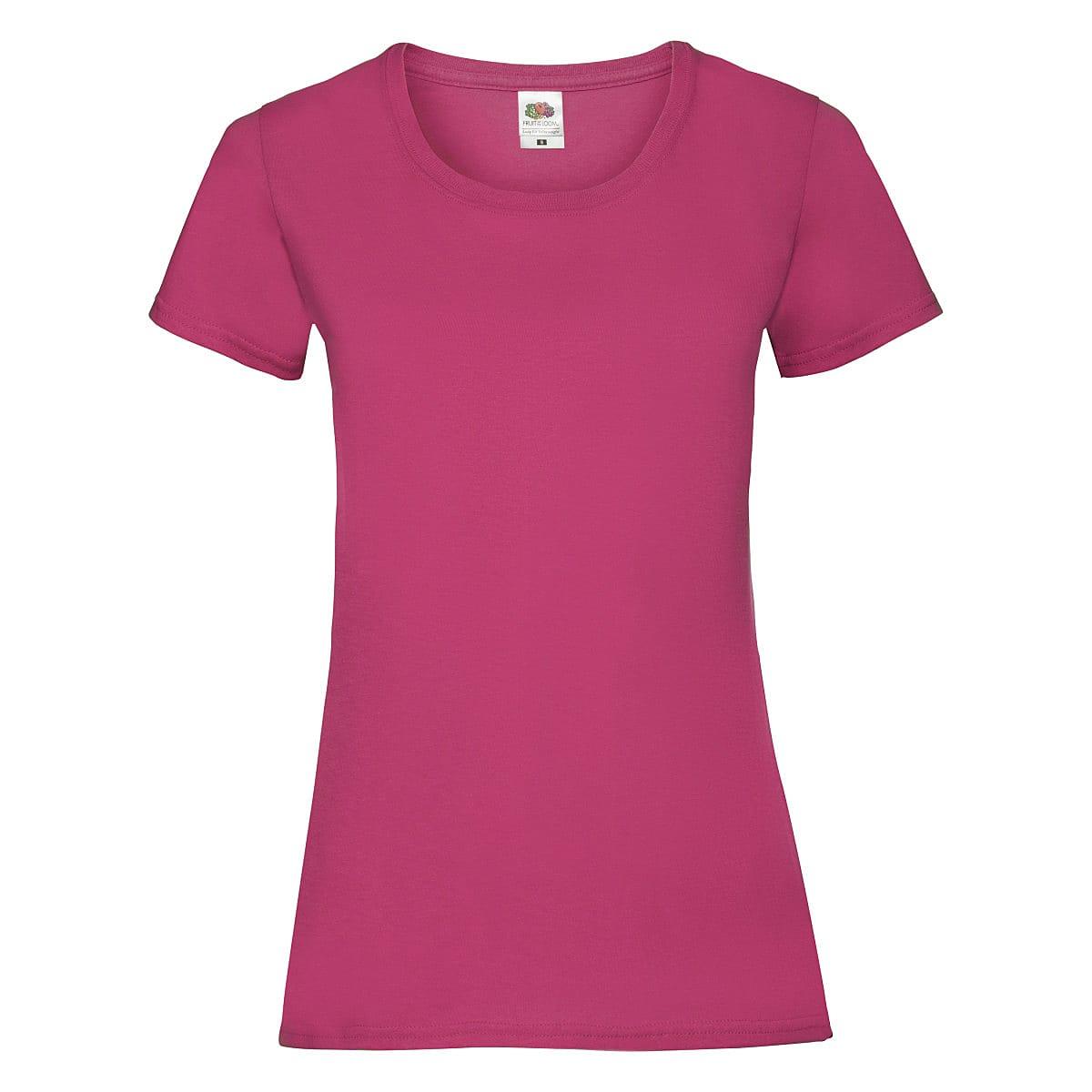 Fruit Of The Loom Lady-Fit Valueweight T-Shirt in Fuchsia (Product Code: 61372)